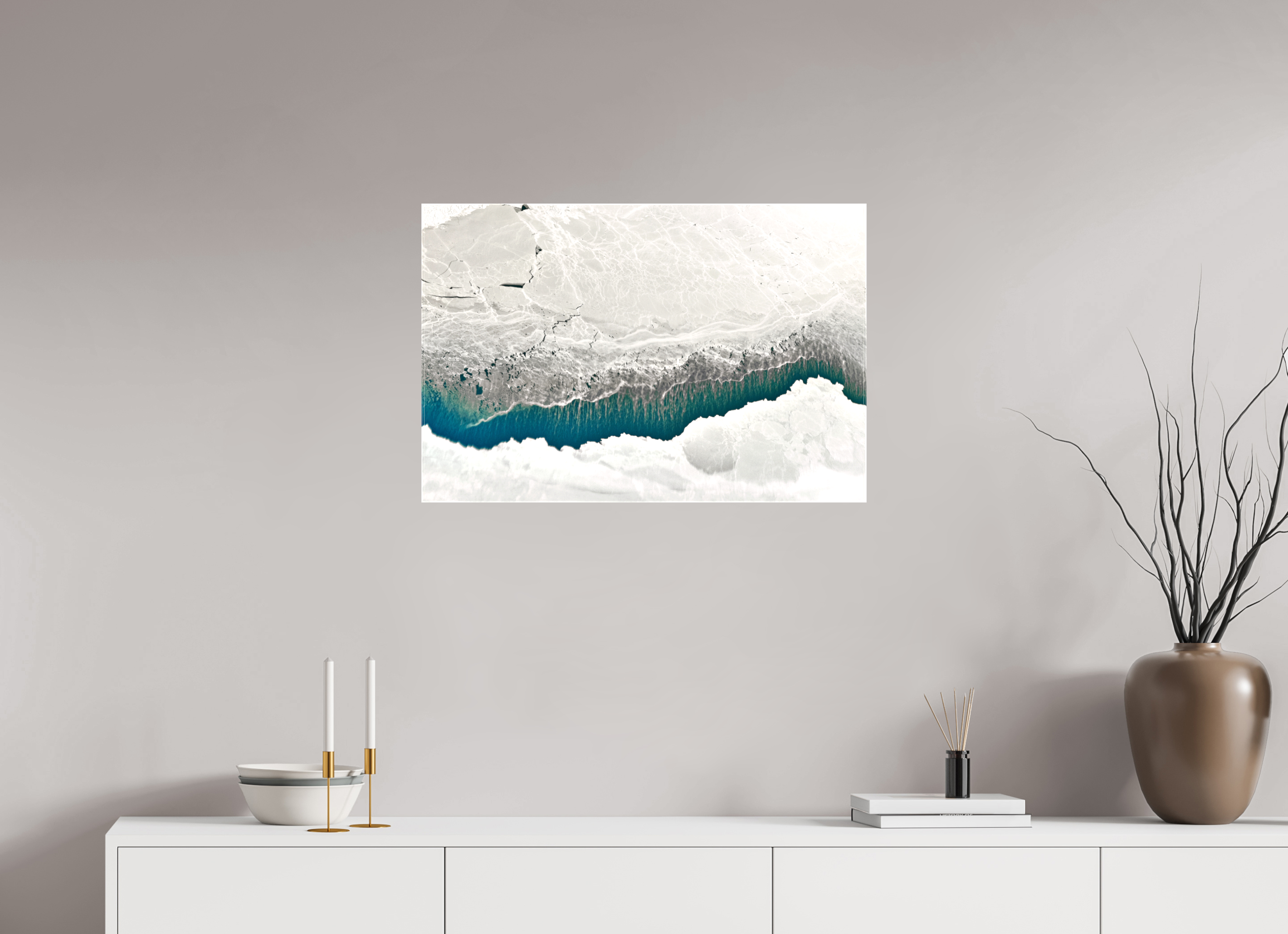75 x 50 cm, Canvas Print Frozen breath.