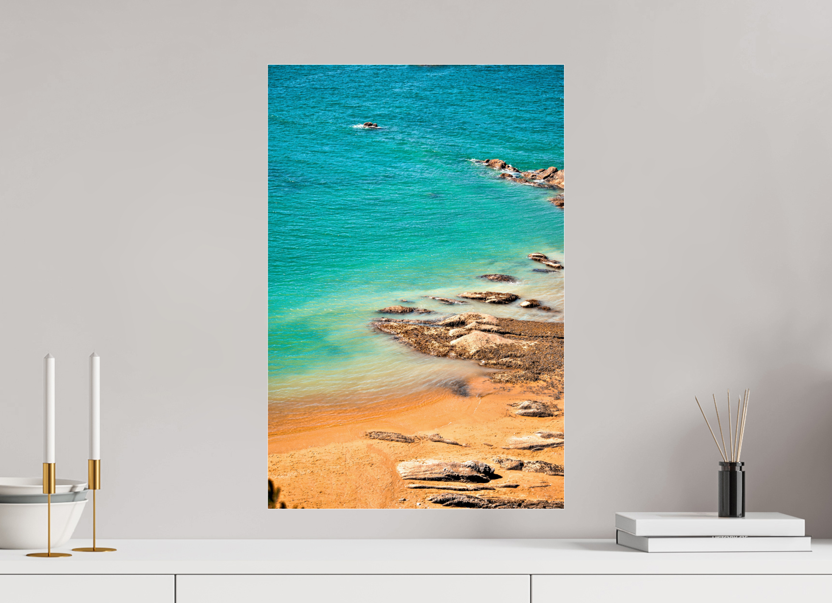 40 x 60 cm, Floating Metal Print Azure.