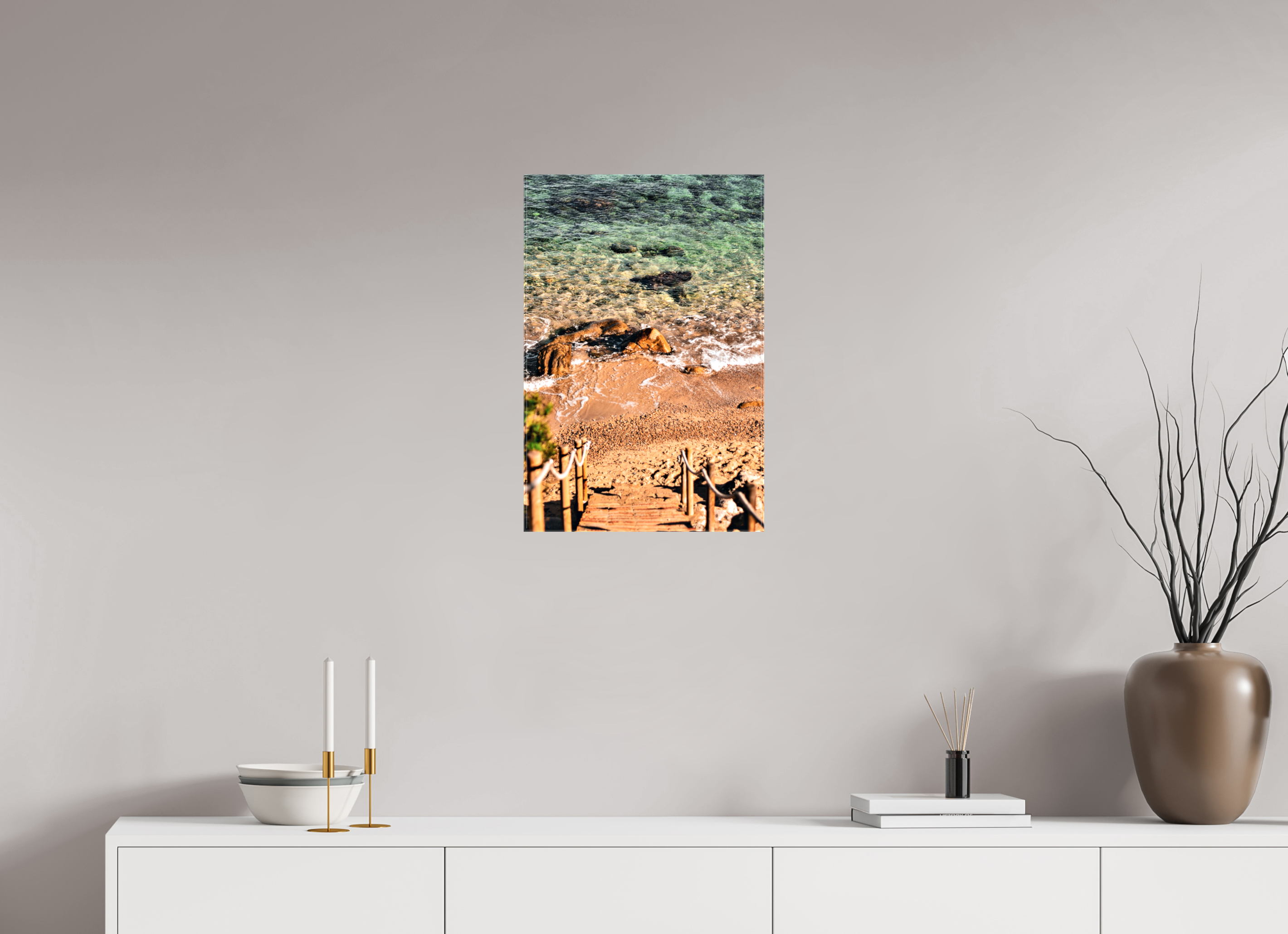 40 x 60 cm, Canvas Print Safe Shore.