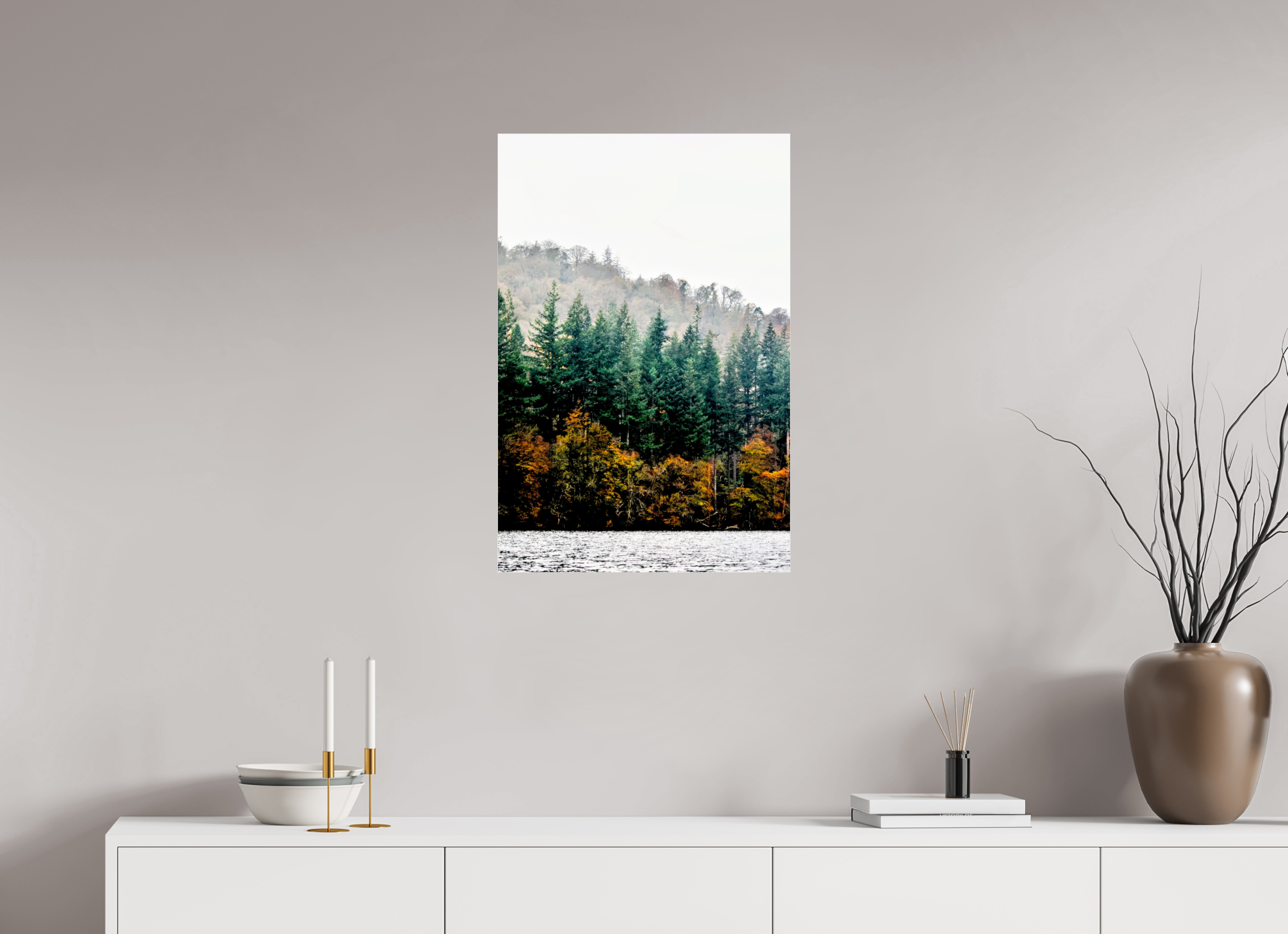 50 x 75 cm, Floating Metal Print Mystery.