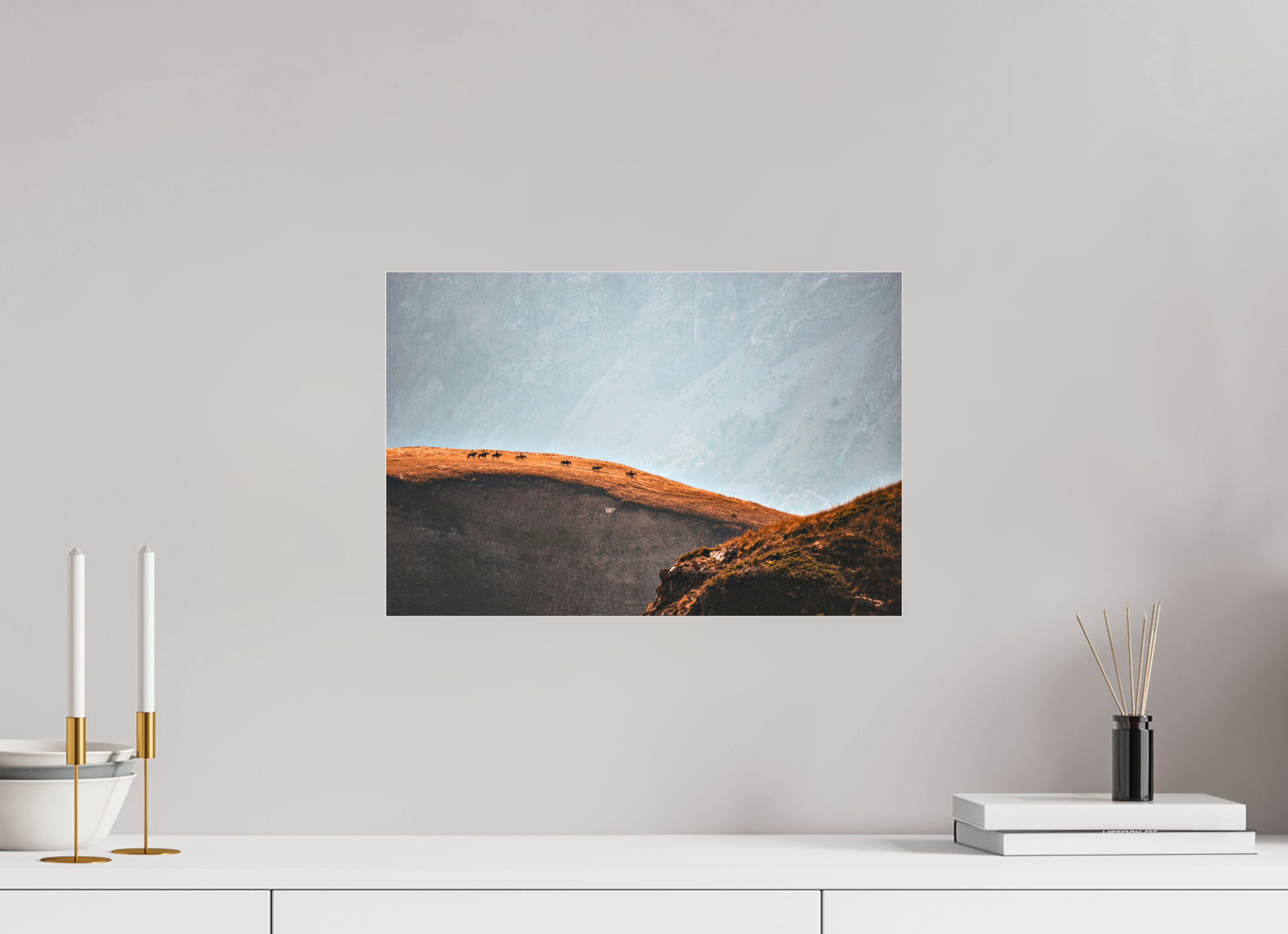 45 x 30 cm, Floating Metal Print Solitude.