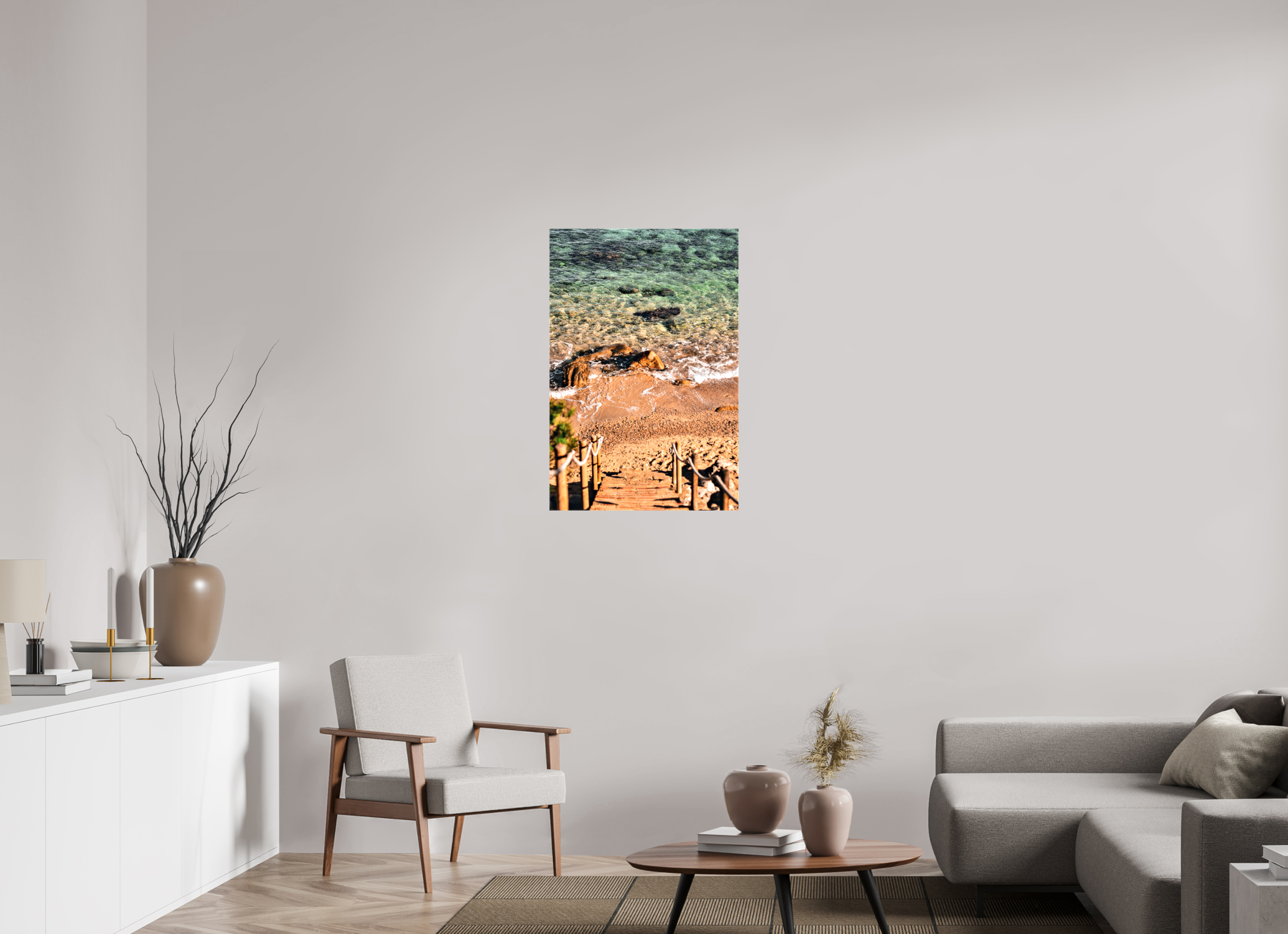 60 x 90 cm, Canvas Print Safe Shore.