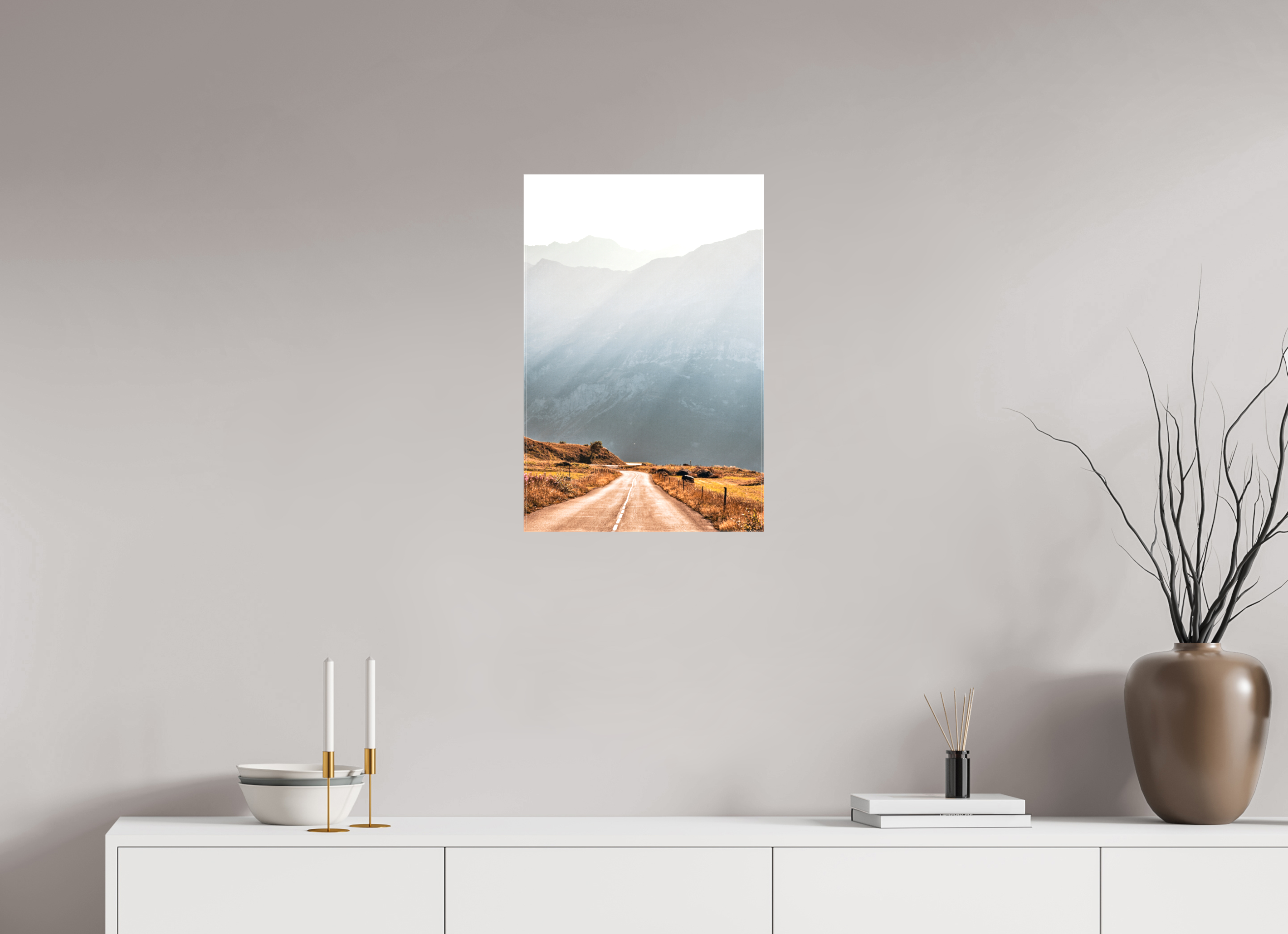 40 x 60 cm, Canvas Print Open Road.