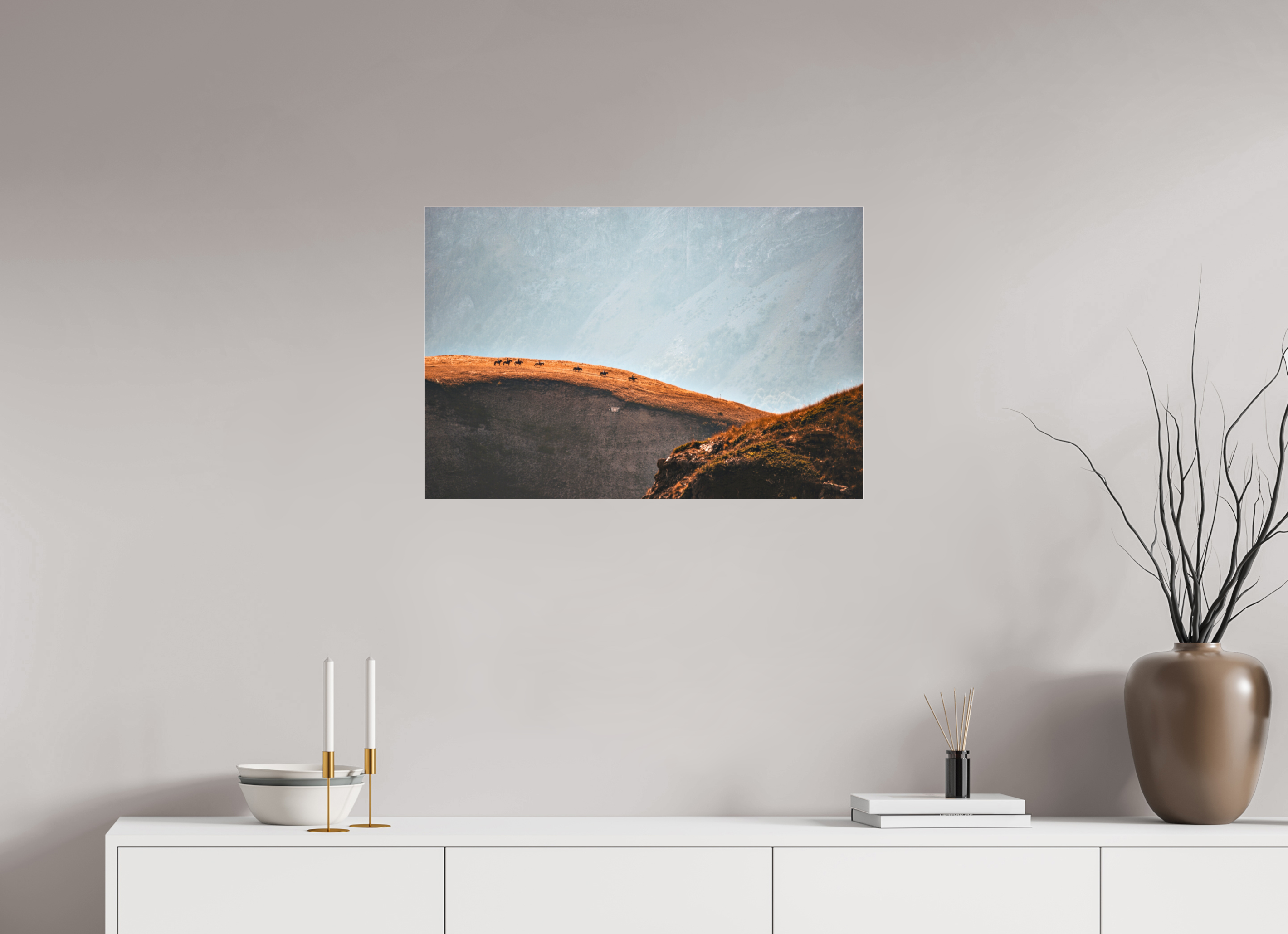 75 x 50 cm, Floating Metal Print Solitude.