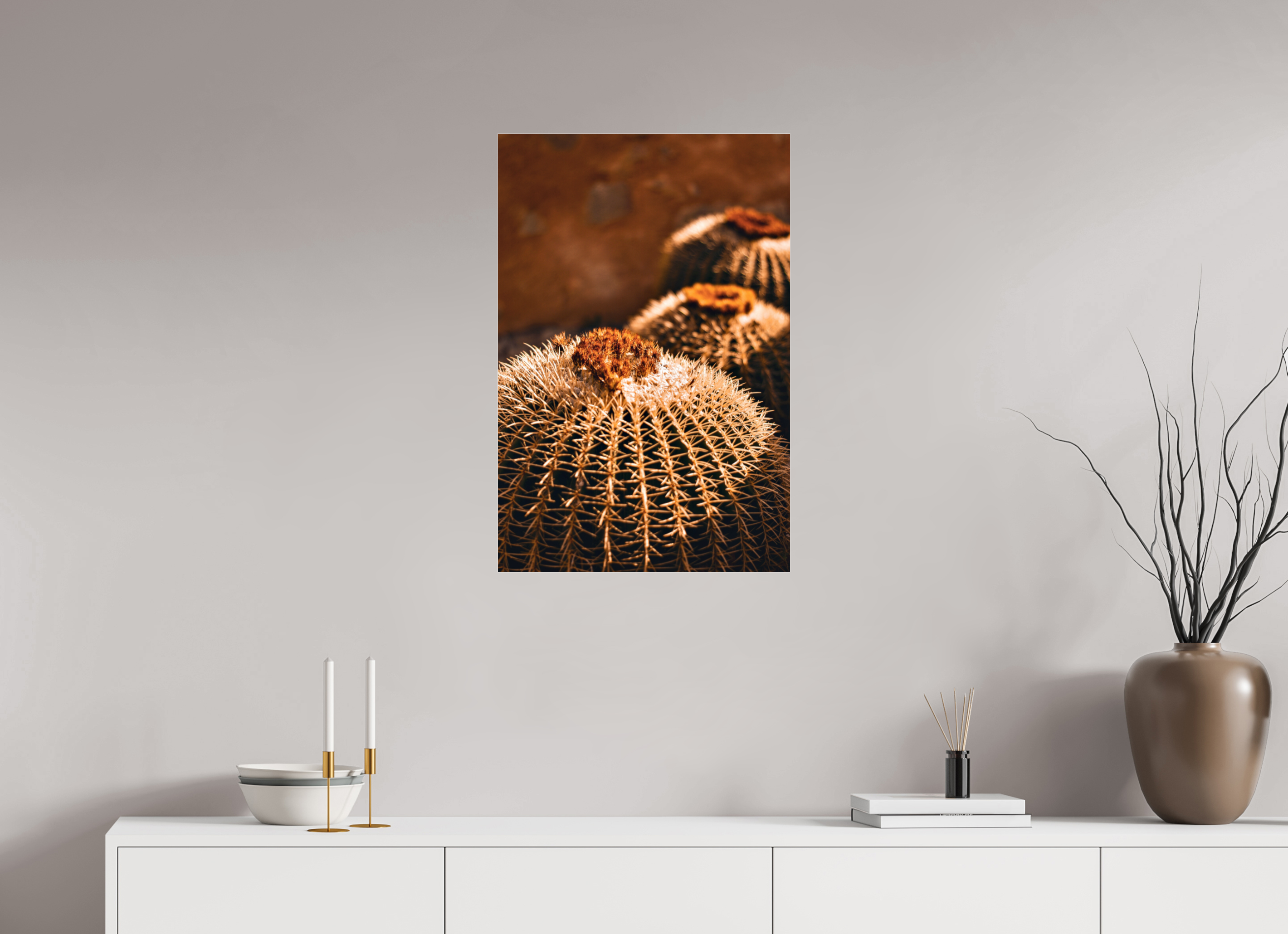 50 x 75 cm, Floating Metal Print Still Warm.