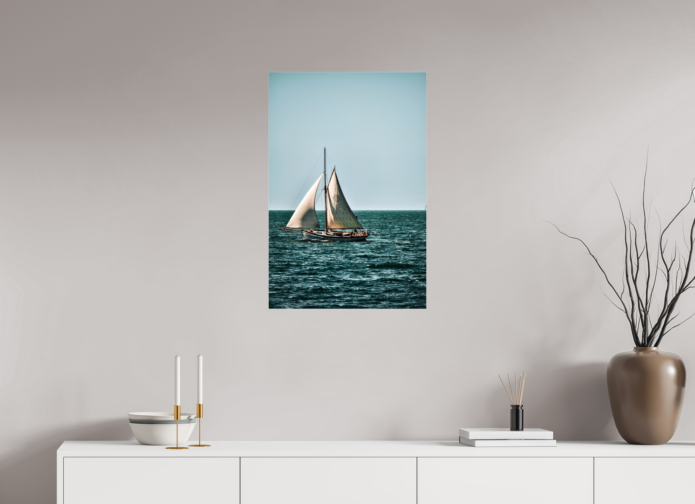 50 x 75 cm, Floating Metal Print Freedom.