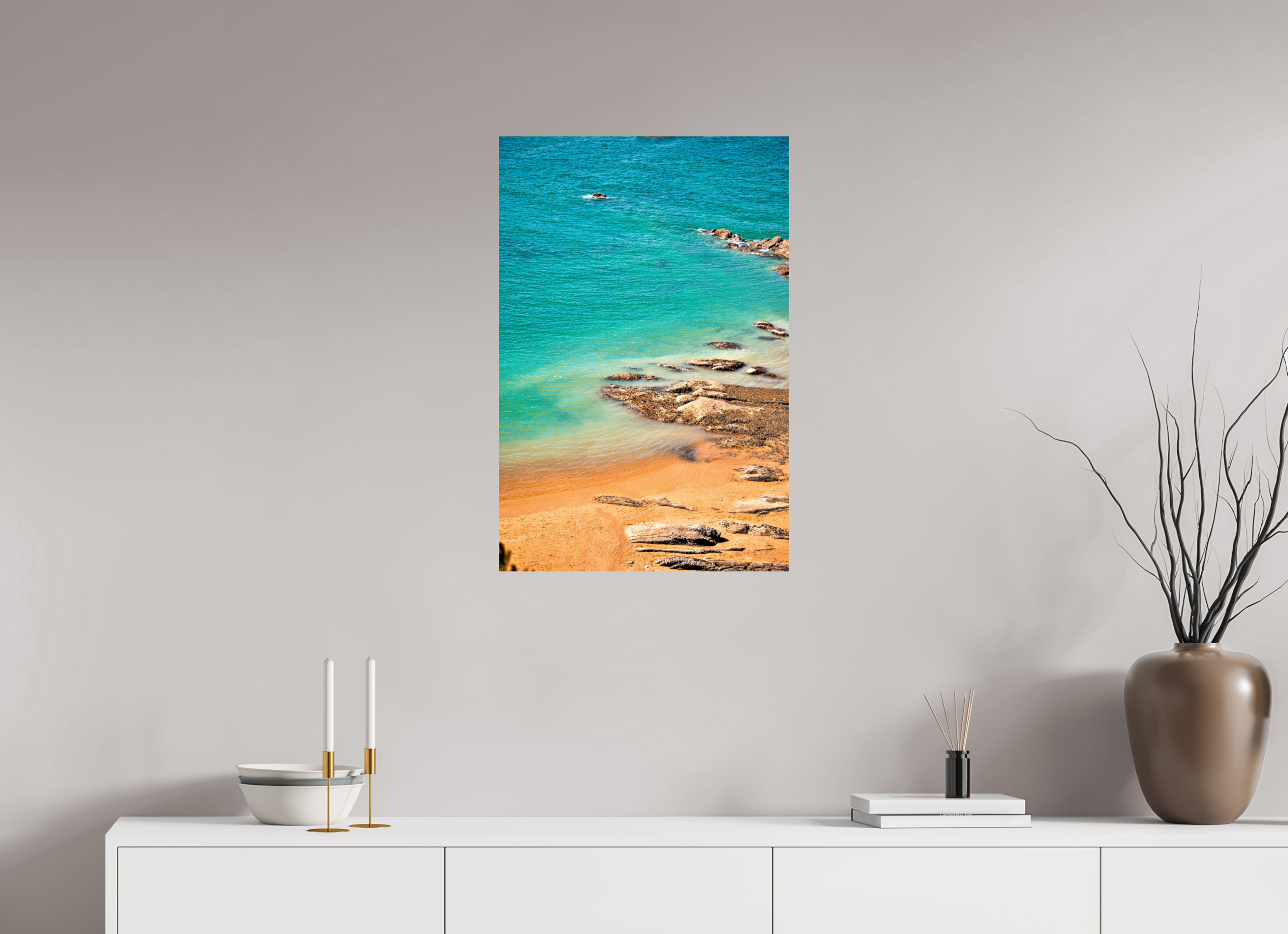 50 x 75 cm, Lustre Print Azure.