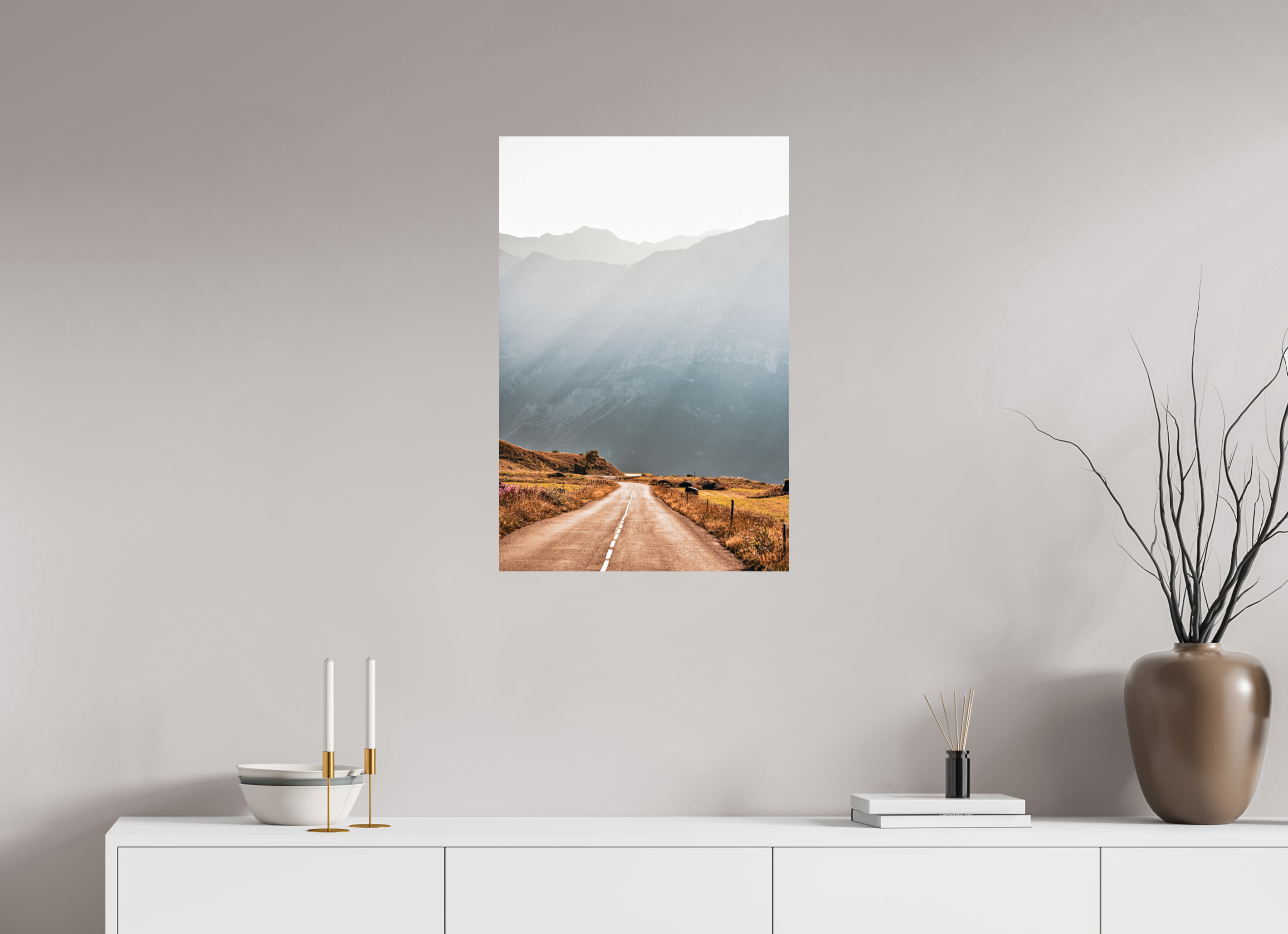 50 x 75 cm, Lustre Print Open Road.