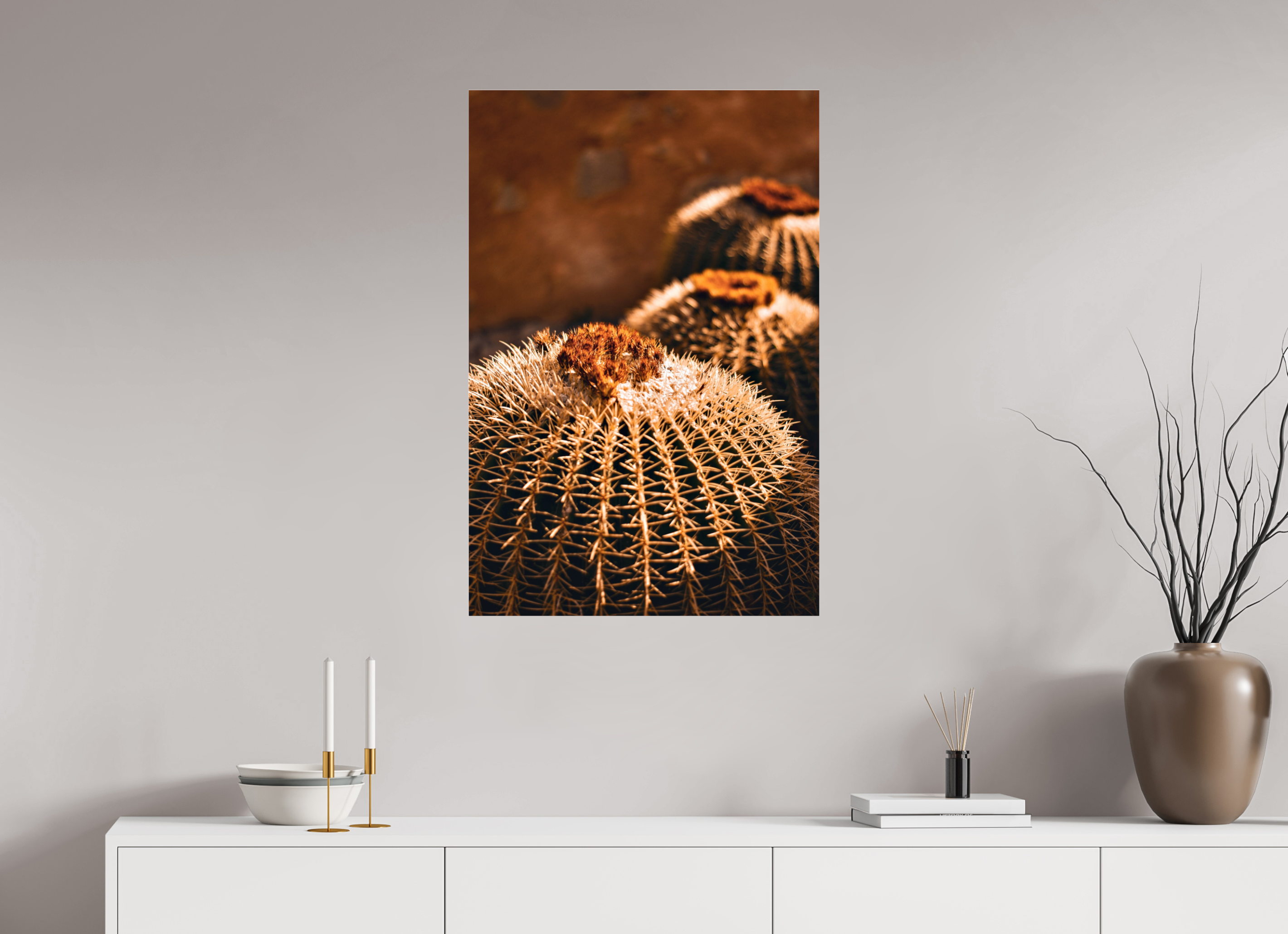 60 x 90 cm, Floating Metal Print Still Warm.