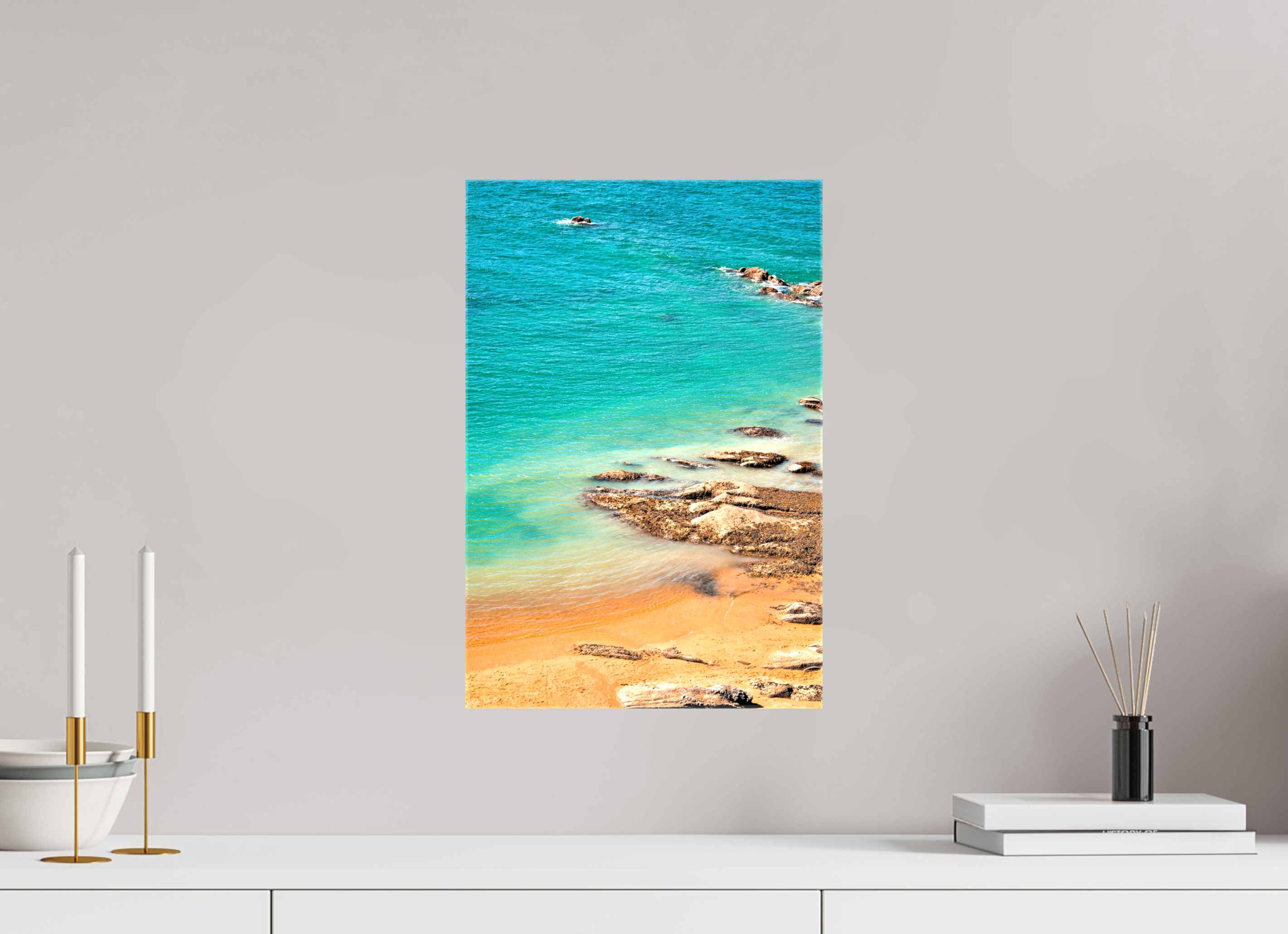30 x 45 cm, Canvas Print Azure.