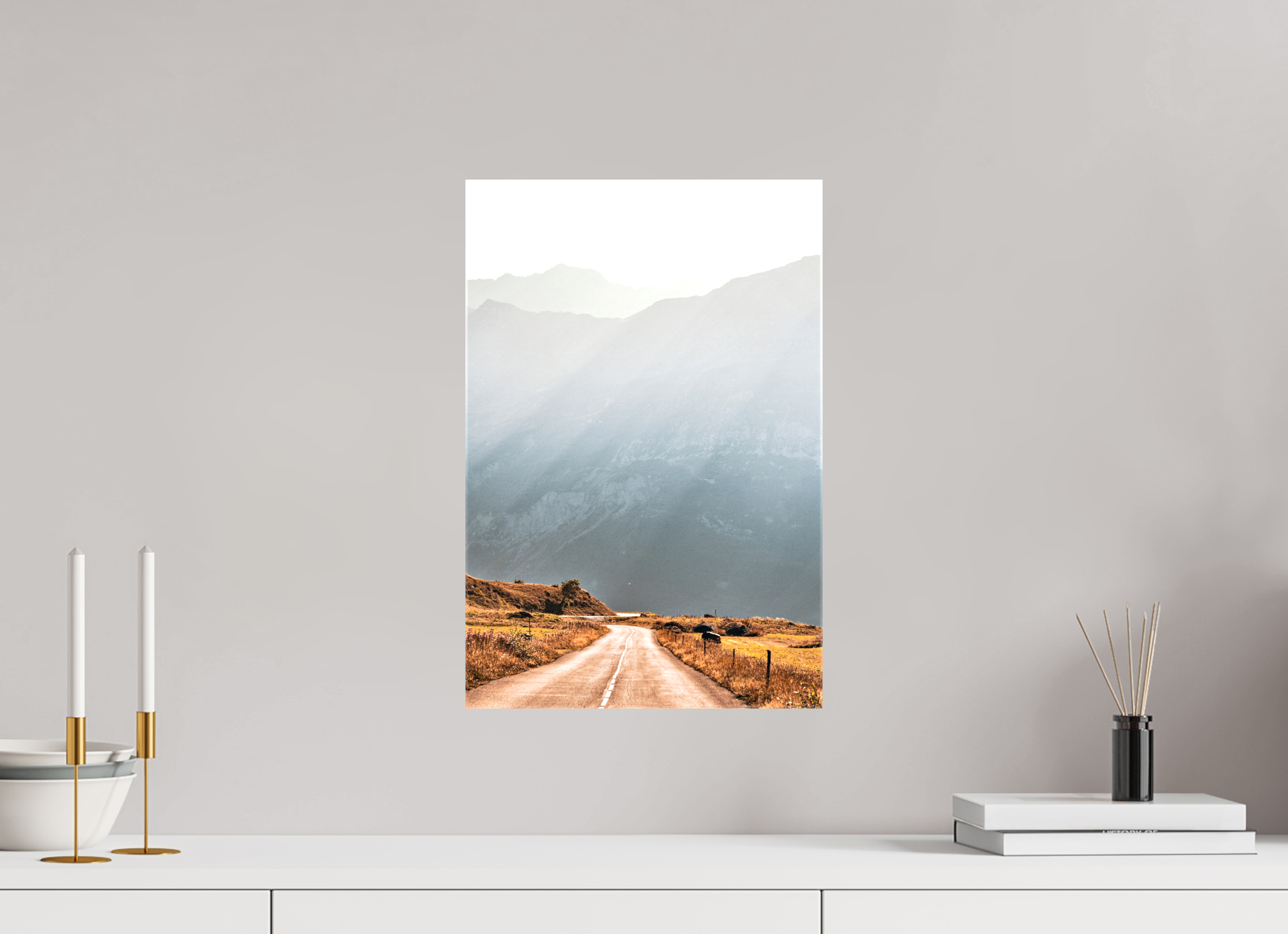 30 x 45 cm, Canvas Print Open Road.