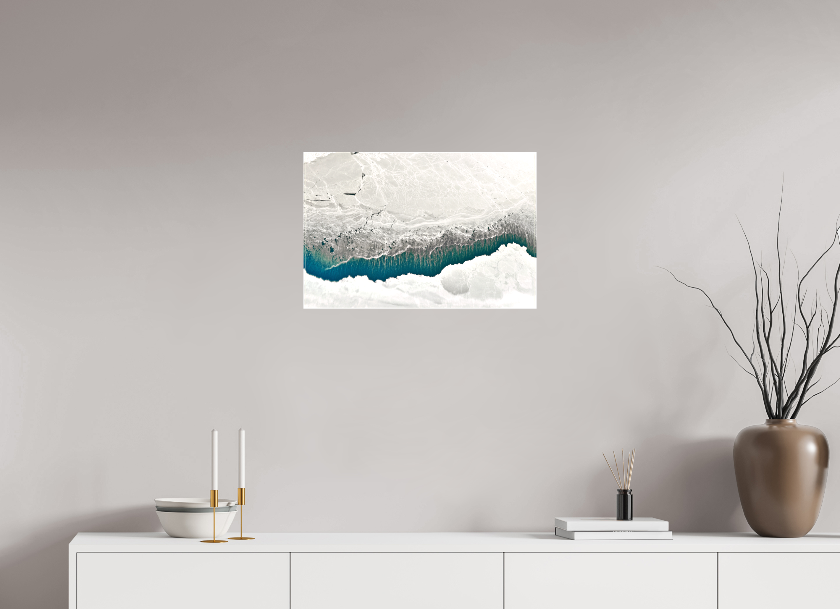 60 x 40 cm, Canvas Print Frozen breath.