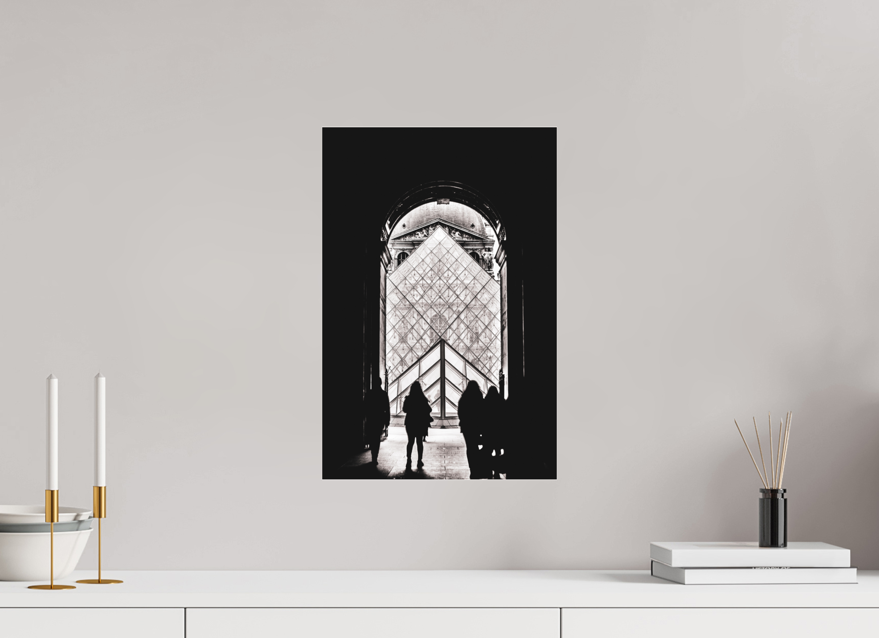 30 x 45 cm, Floating Metal Print The way in.