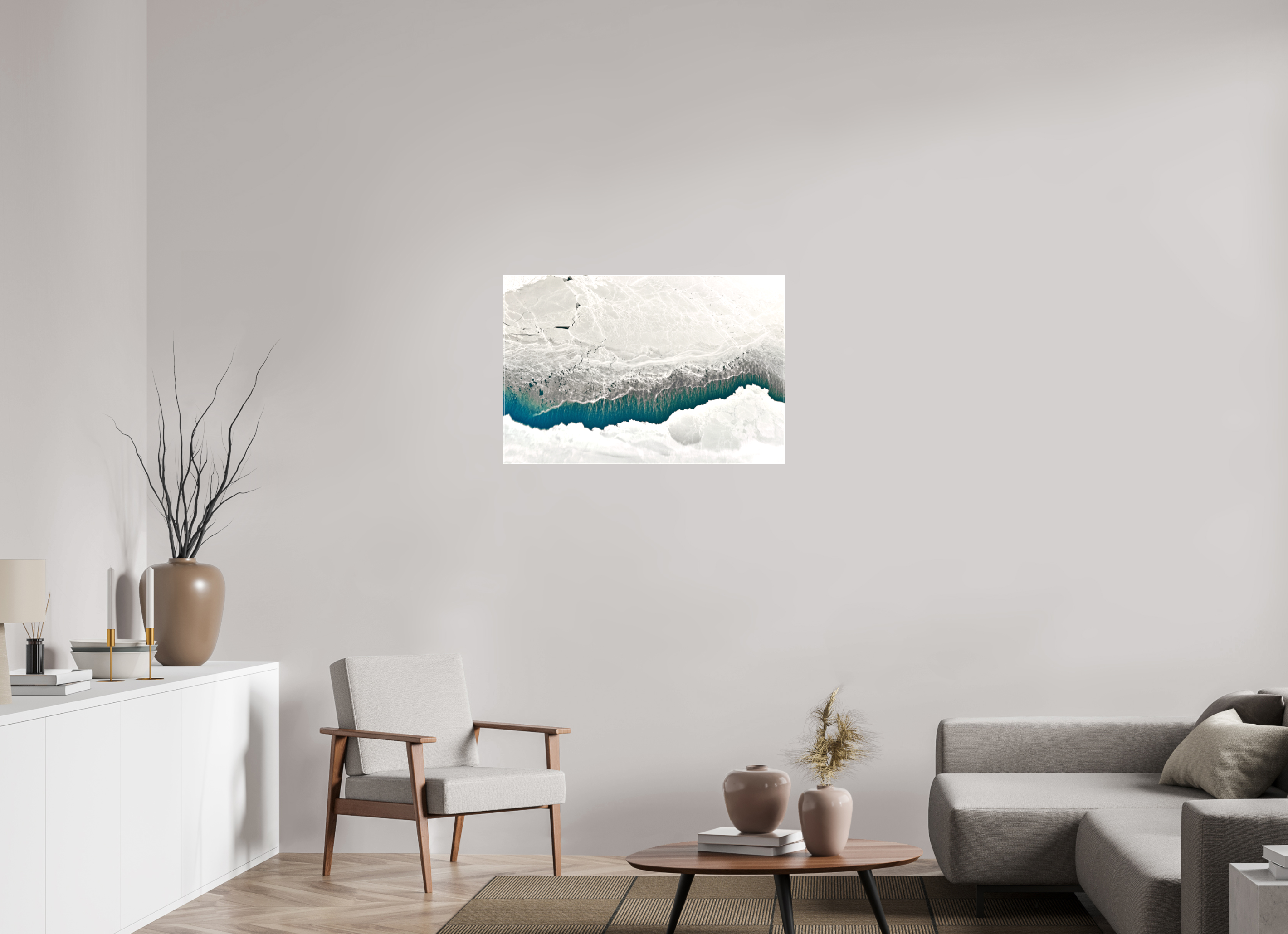 90 x 60 cm, Canvas Print Frozen breath.
