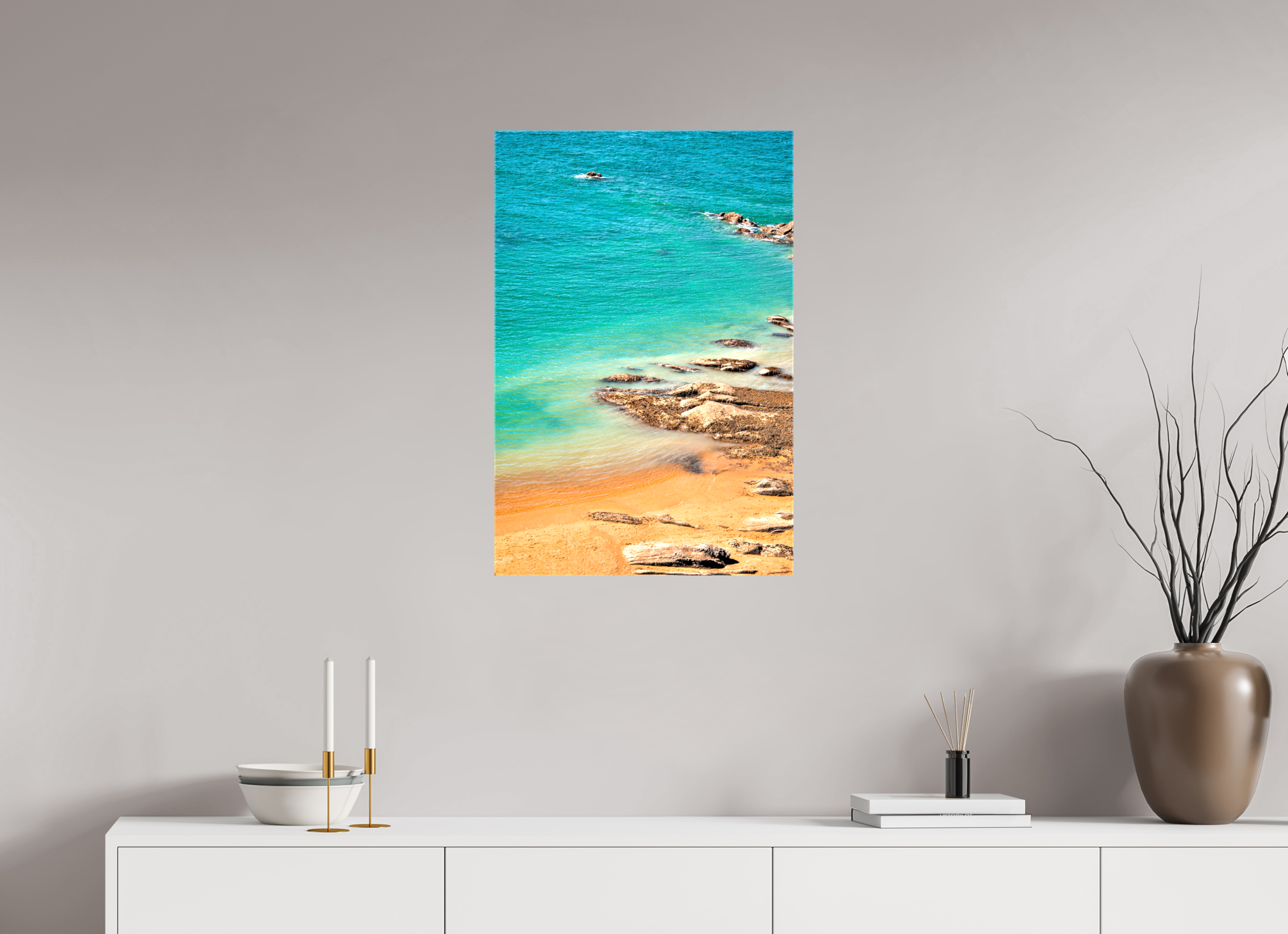 50 x 75 cm, Canvas Print Azure.