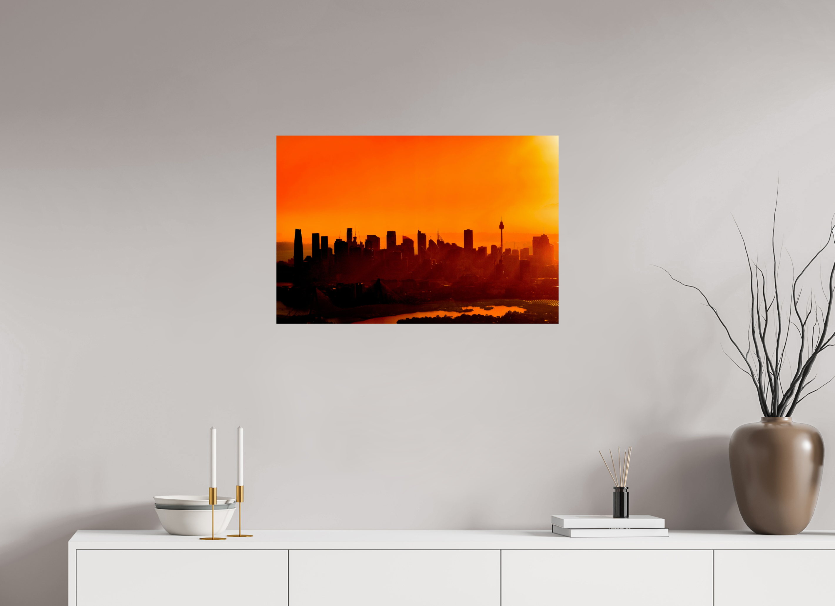 75 x 50 cm, Lustre Print Burning Silhouettes
