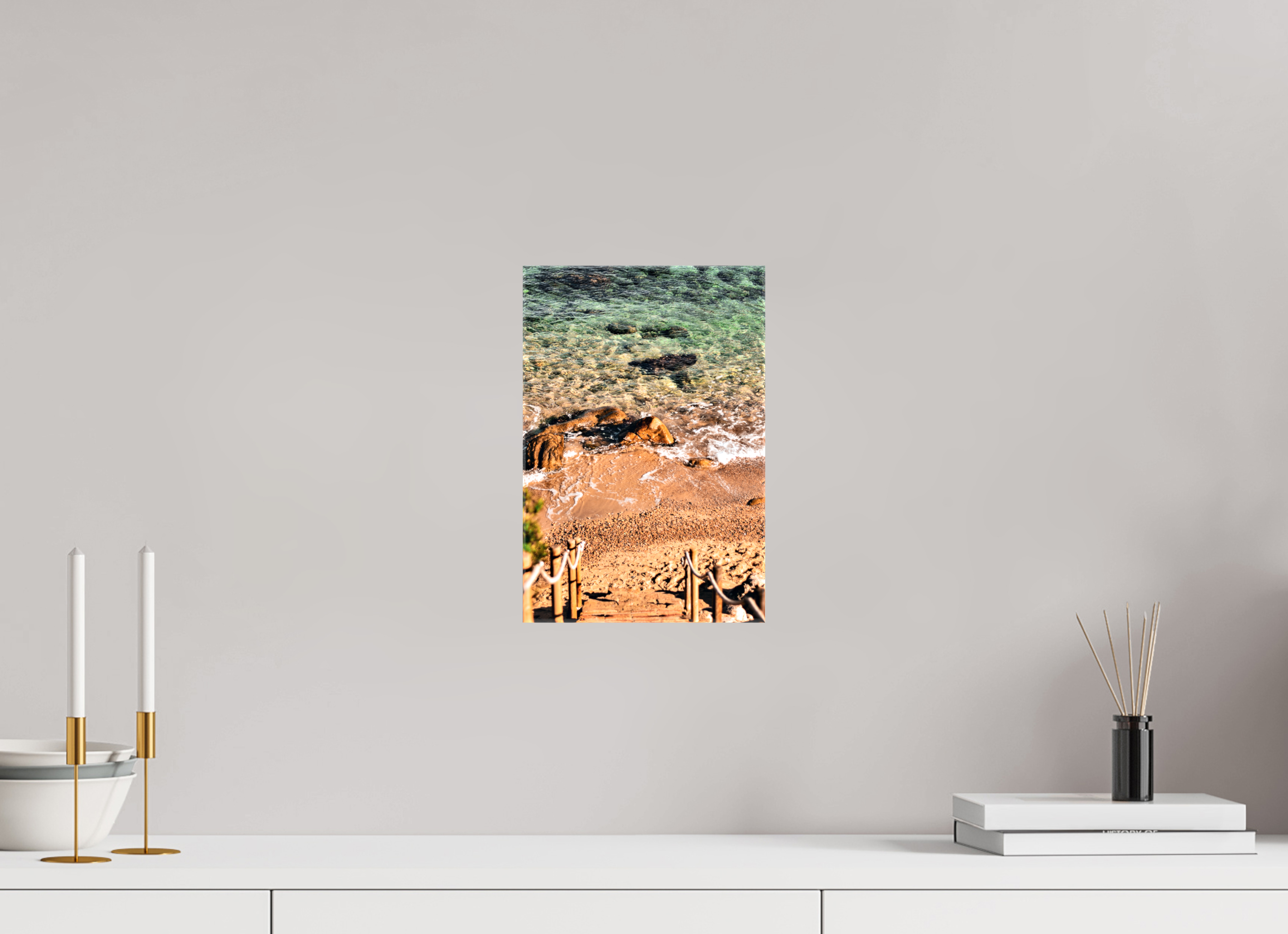 20 x 30 cm, Canvas Print Safe Shore.