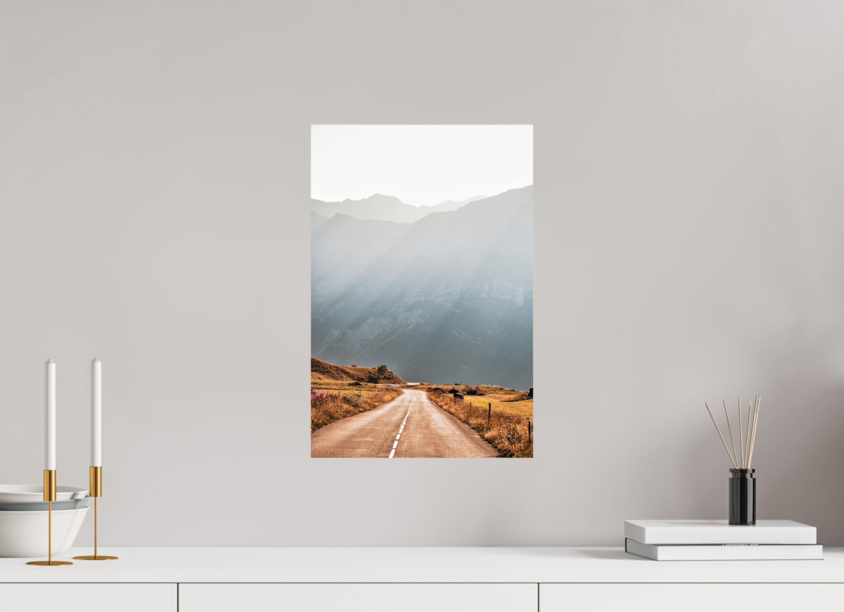 30 x 45 cm, Lustre Print Open Road.