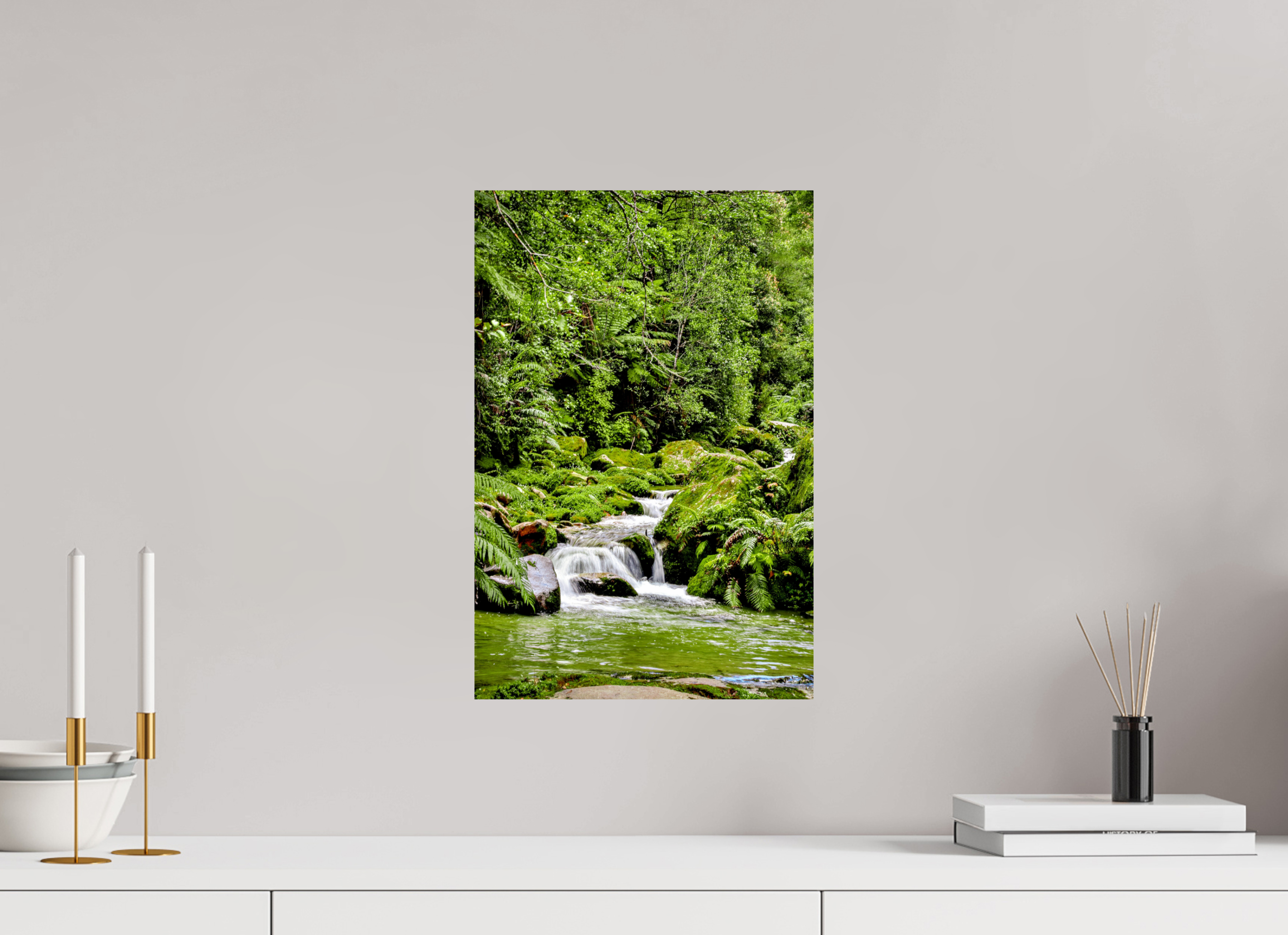30 x 45 cm, Lustre Print Green Pause.