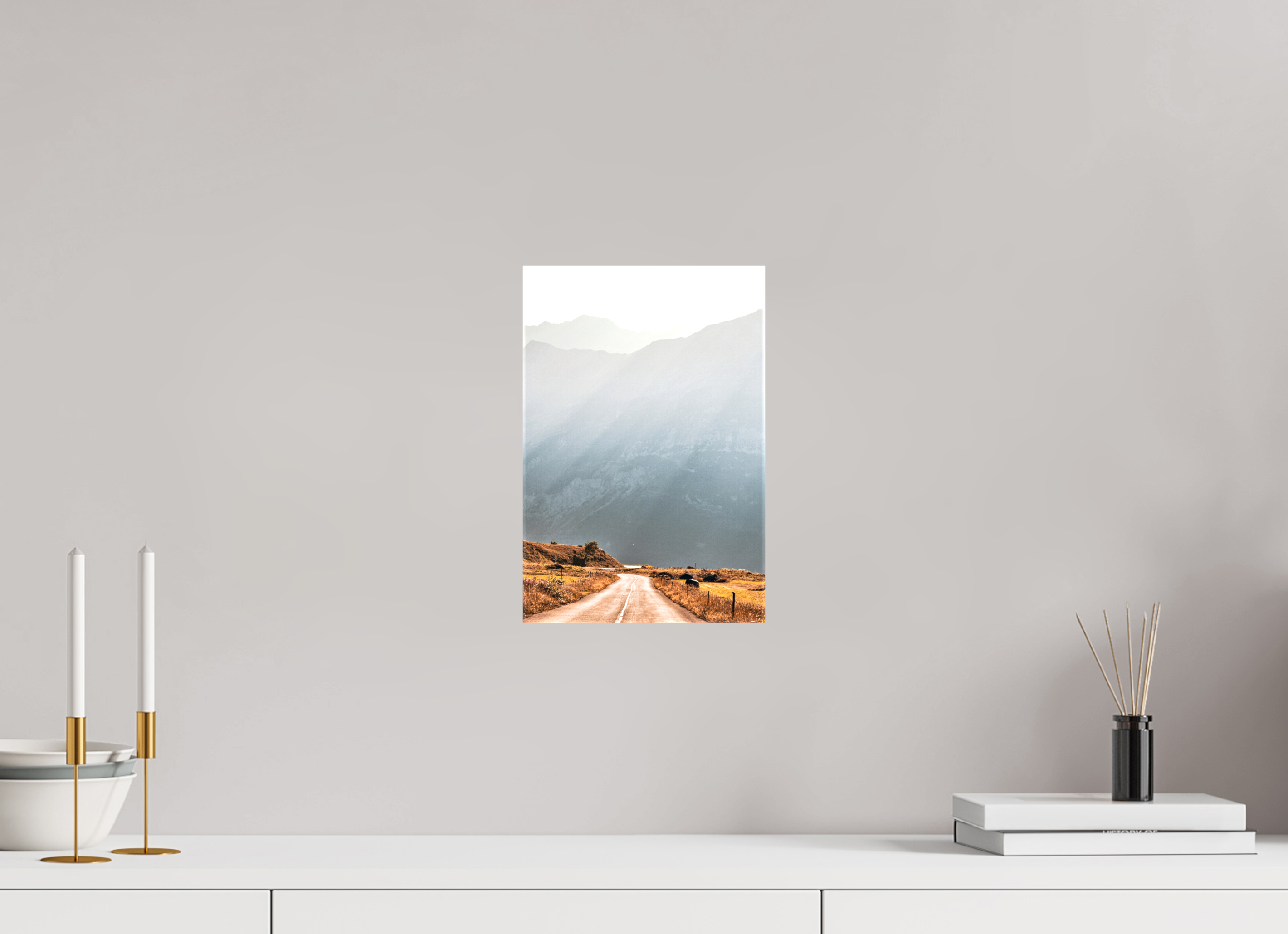 20 x 30 cm, Canvas Print Open Road.