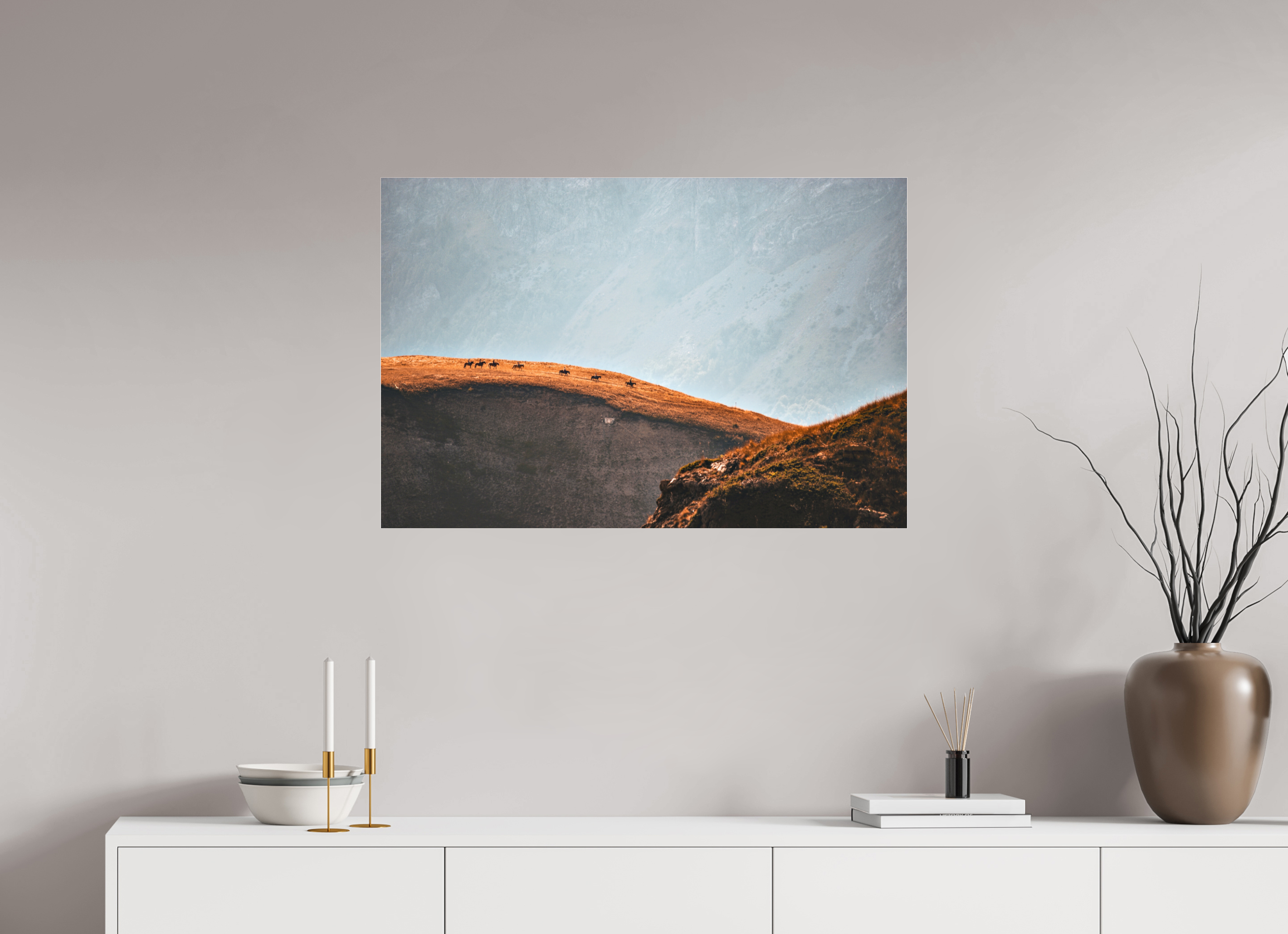 90 x 60 cm, Floating Metal Print Solitude.
