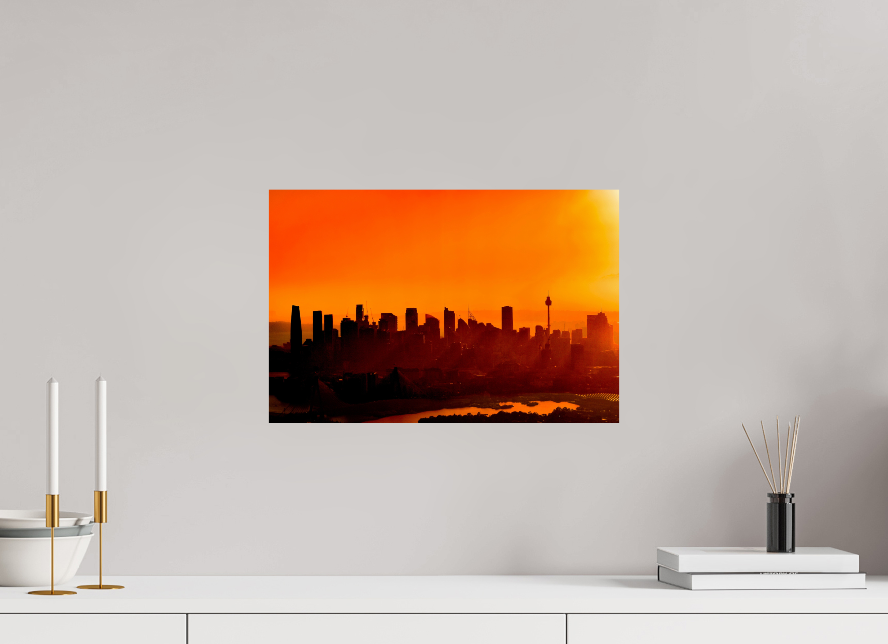 45 x 30 cm, Lustre Print Burning Silhouettes