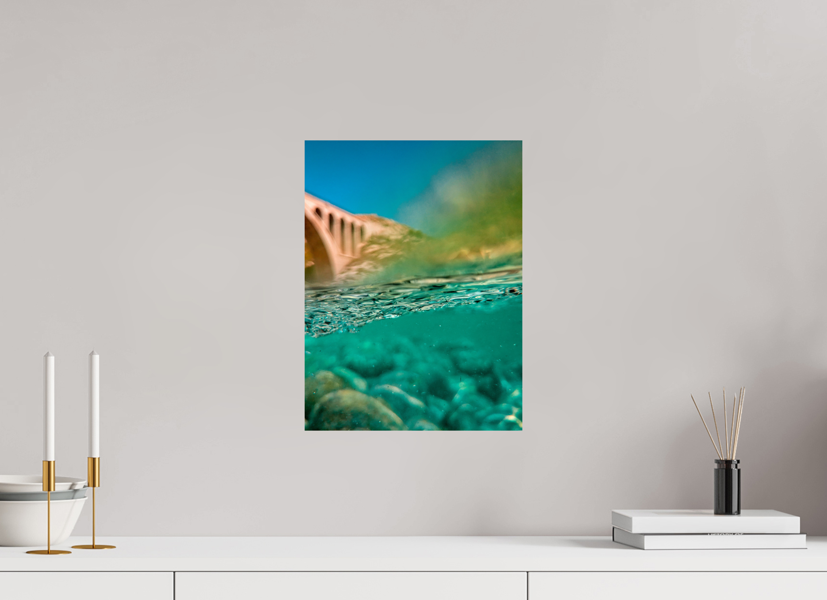 30 x 40 cm, Lustre Print Clear Water.