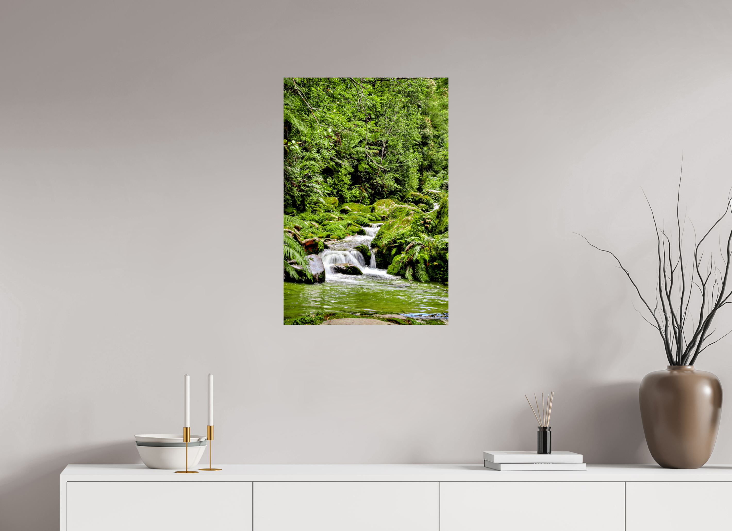 50 x 75 cm, Lustre Print Green Pause.