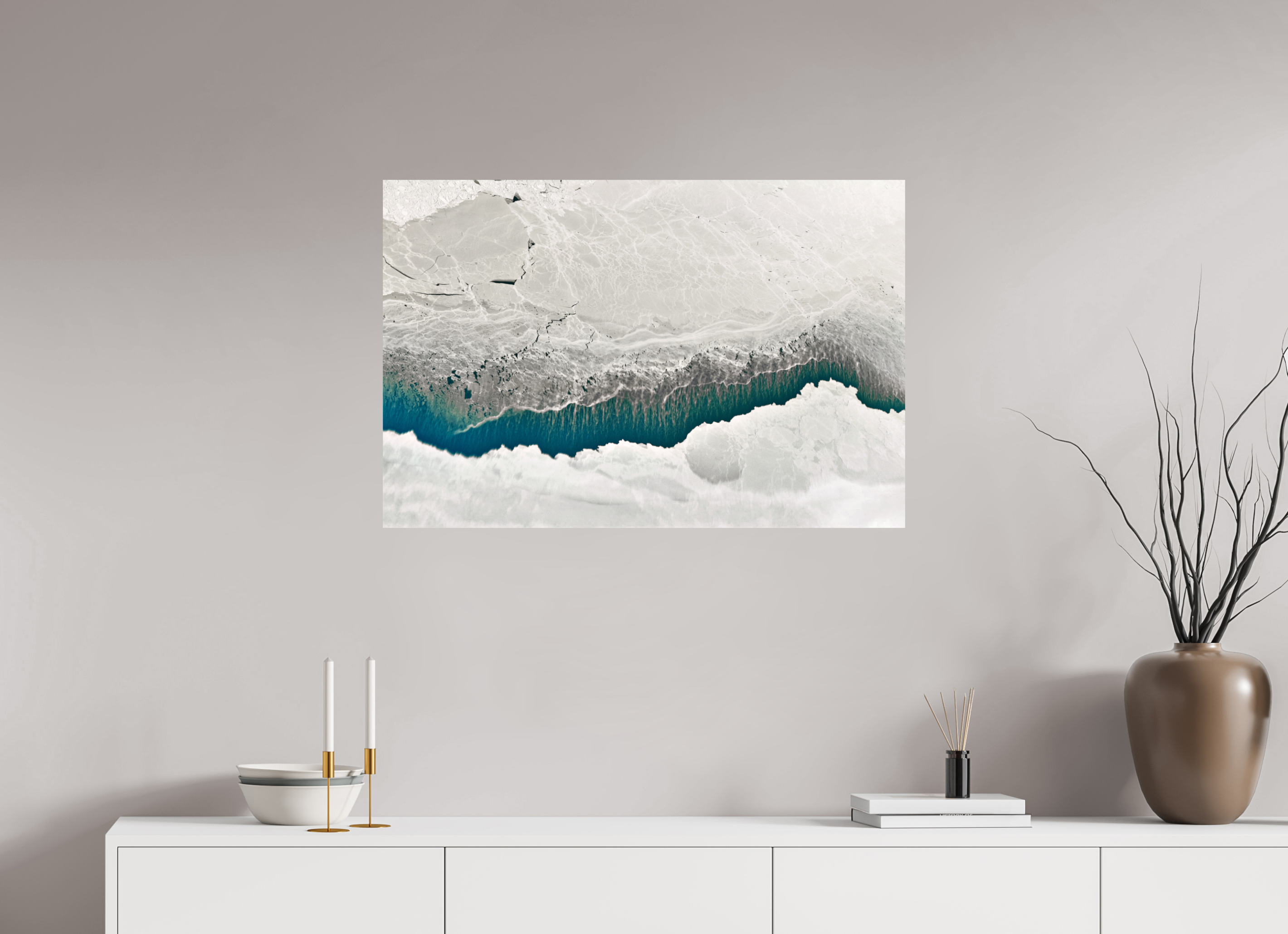 90 x 60 cm, Lustre Print Frozen breath.