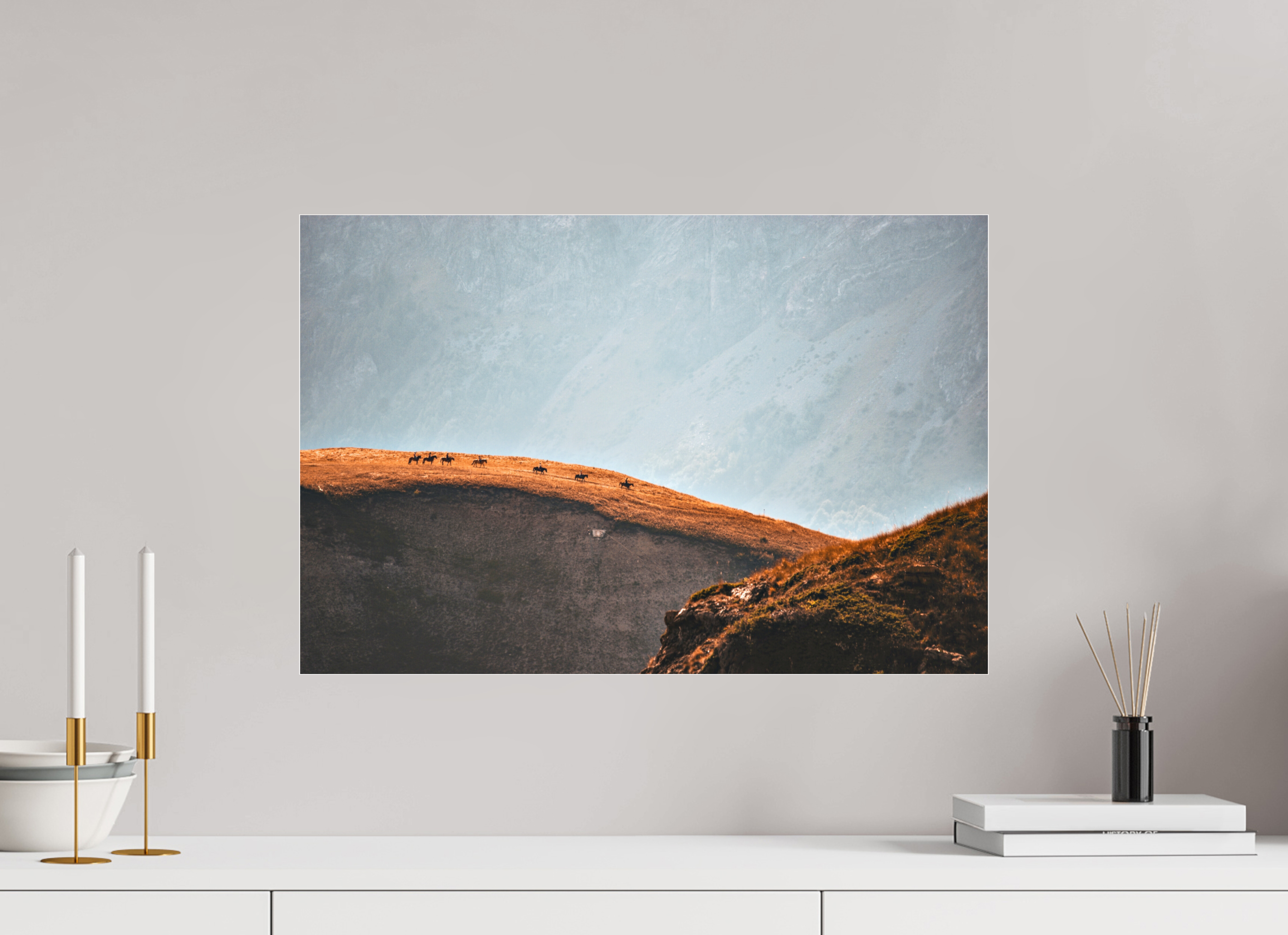 60 x 40 cm, Floating Metal Print Solitude.