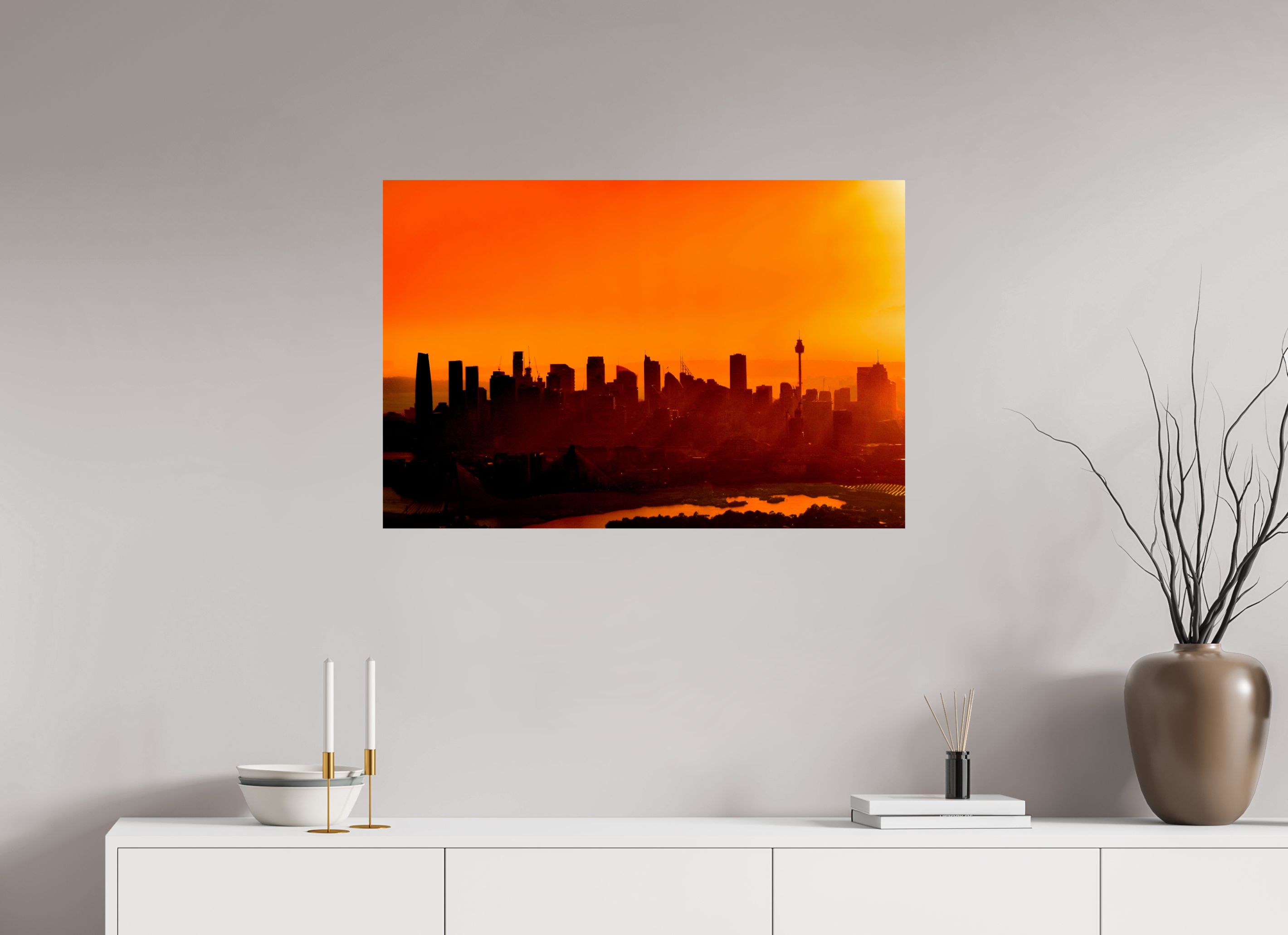 90 x 60 cm, Lustre Print Burning Silhouettes