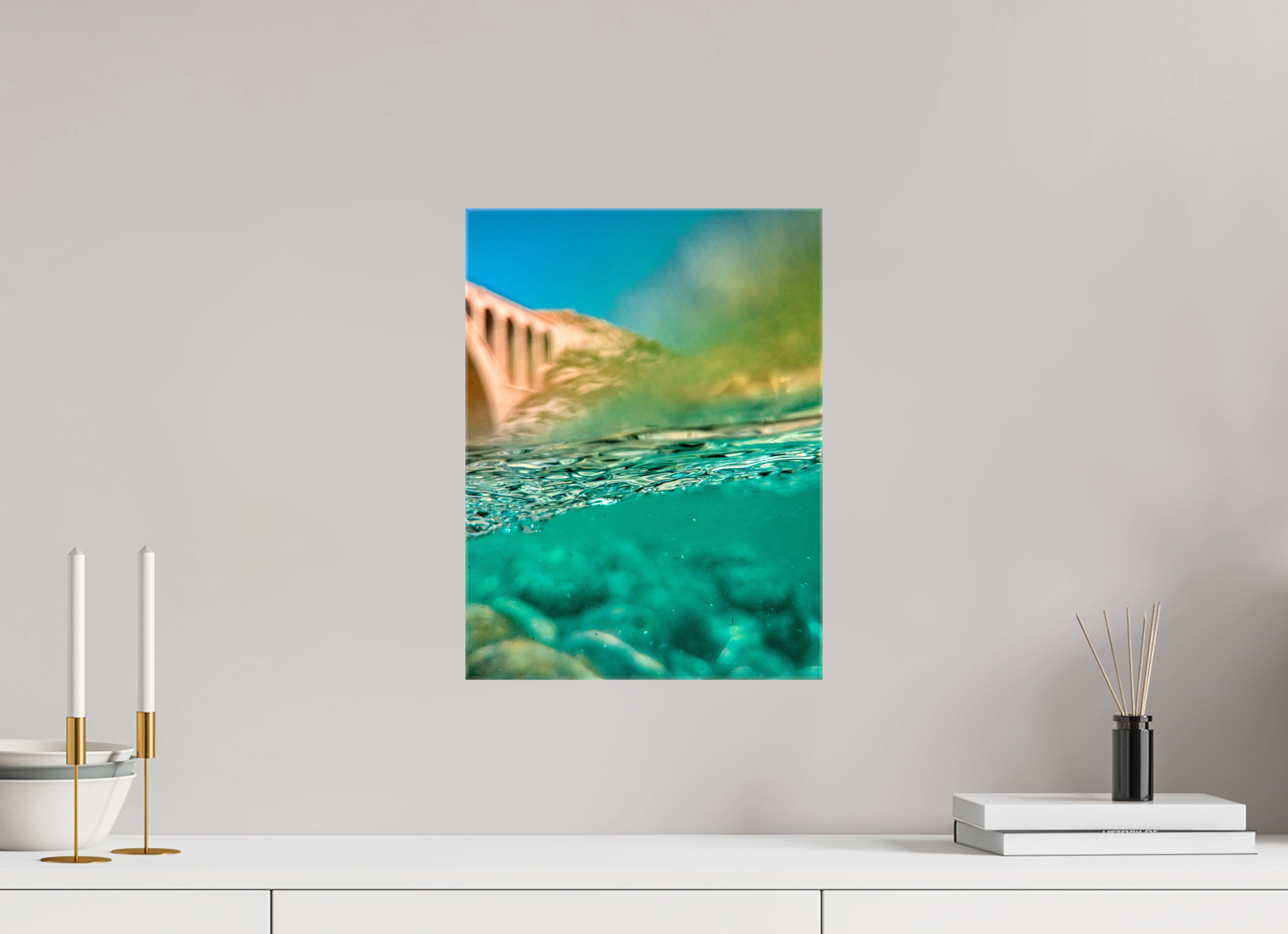 30 x 40 cm, Canvas Print Clear Water.