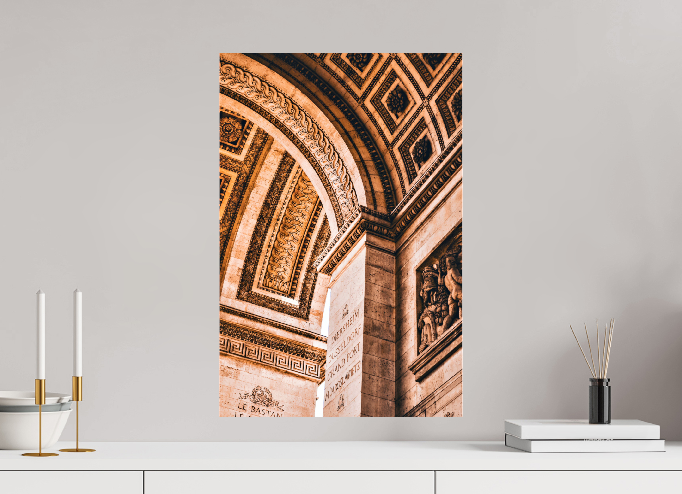 40 x 60 cm, Floating Metal Print Time.