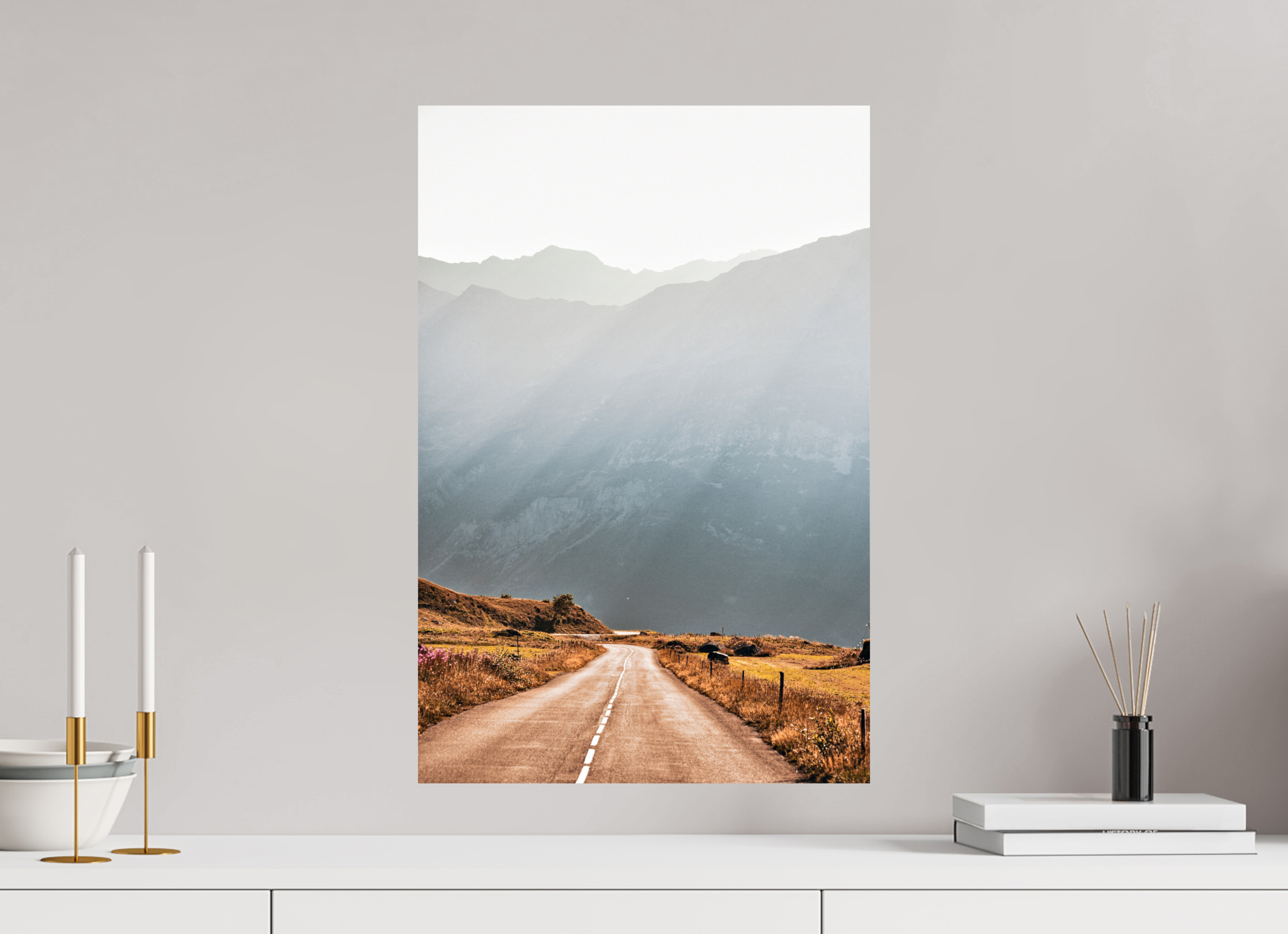 40 x 60 cm, Lustre Print Open Road.