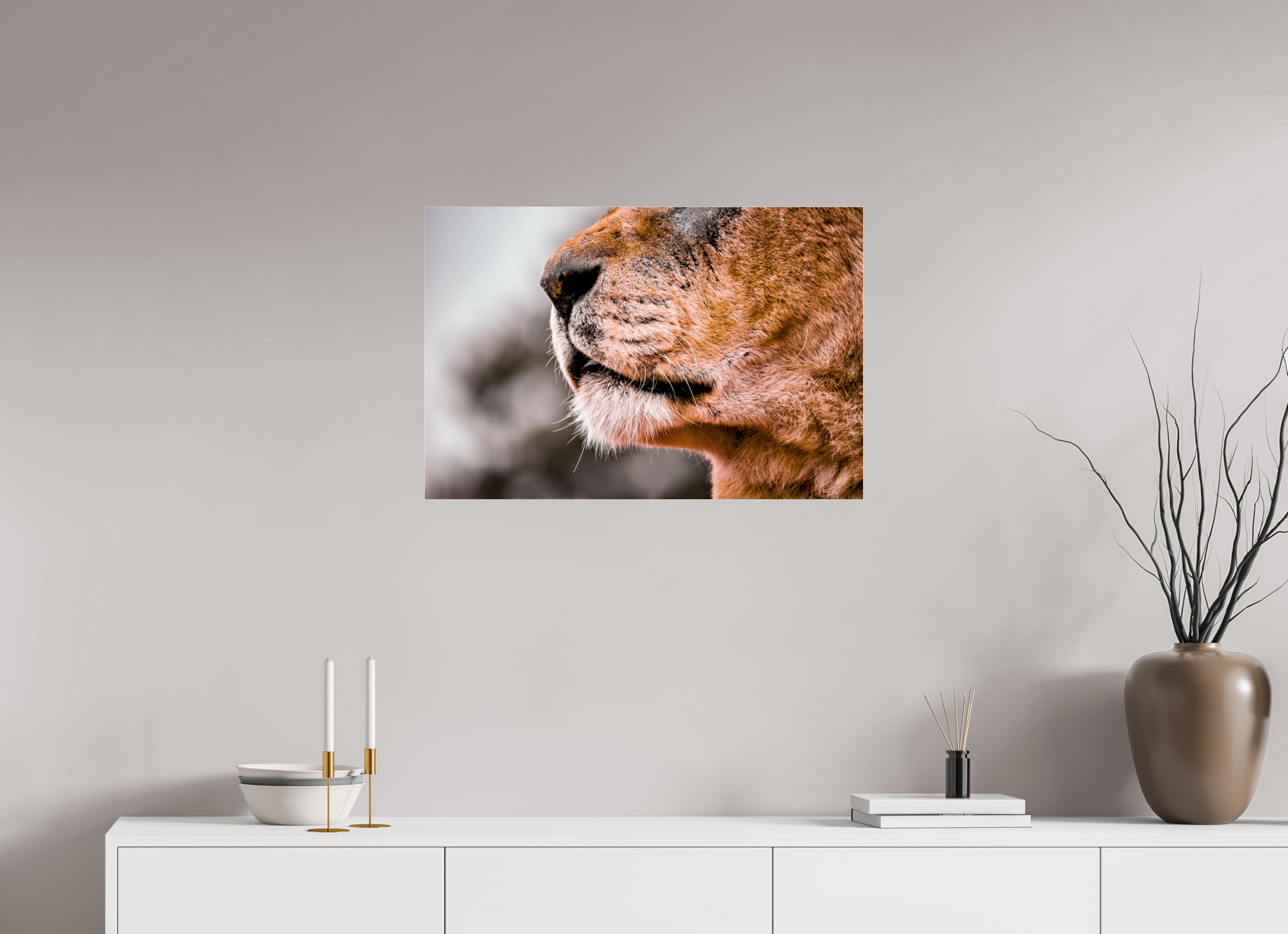 75 x 50 cm, Floating Metal Print Majesty.