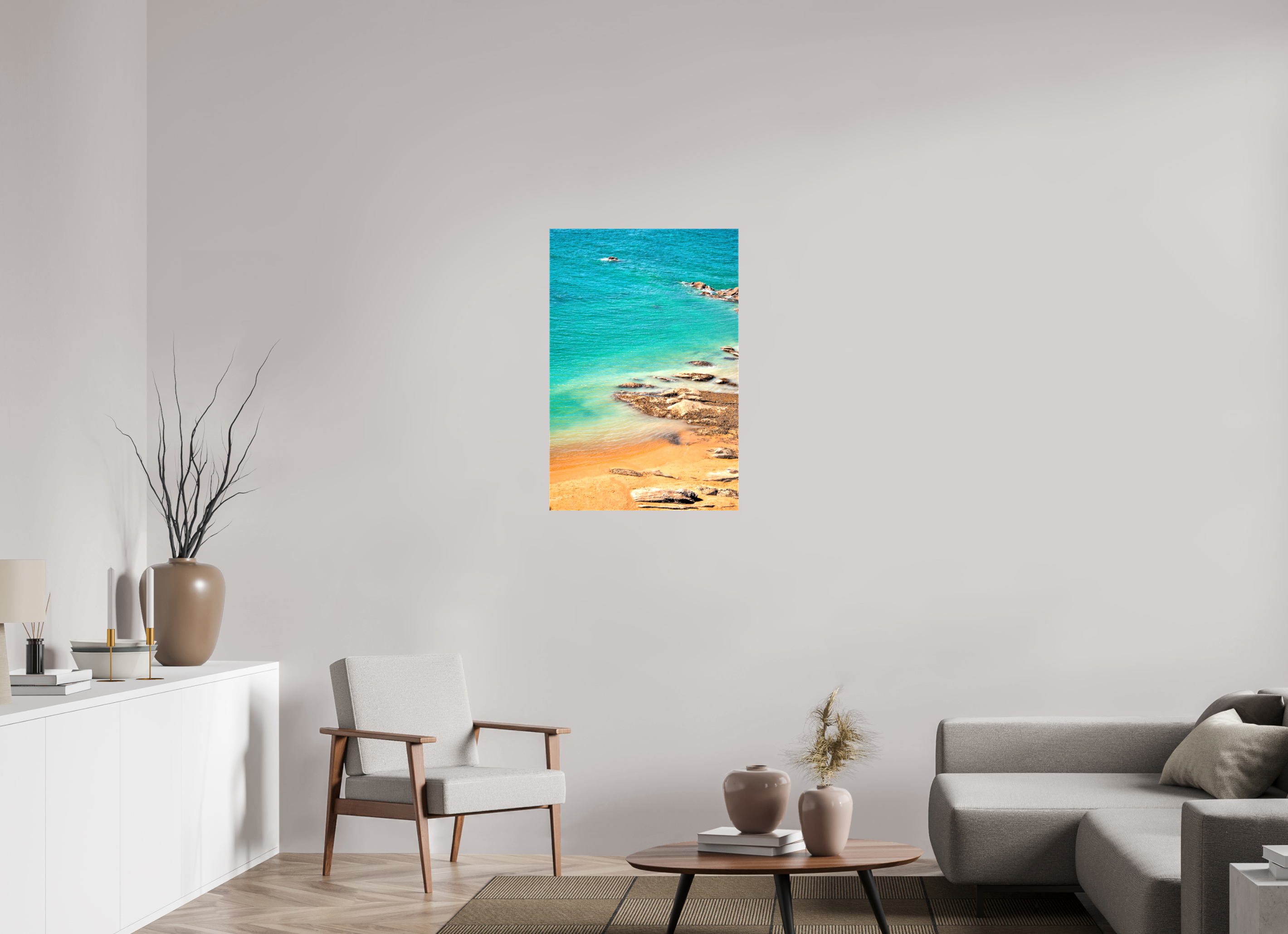 60 x 90 cm, Canvas Print Azure.