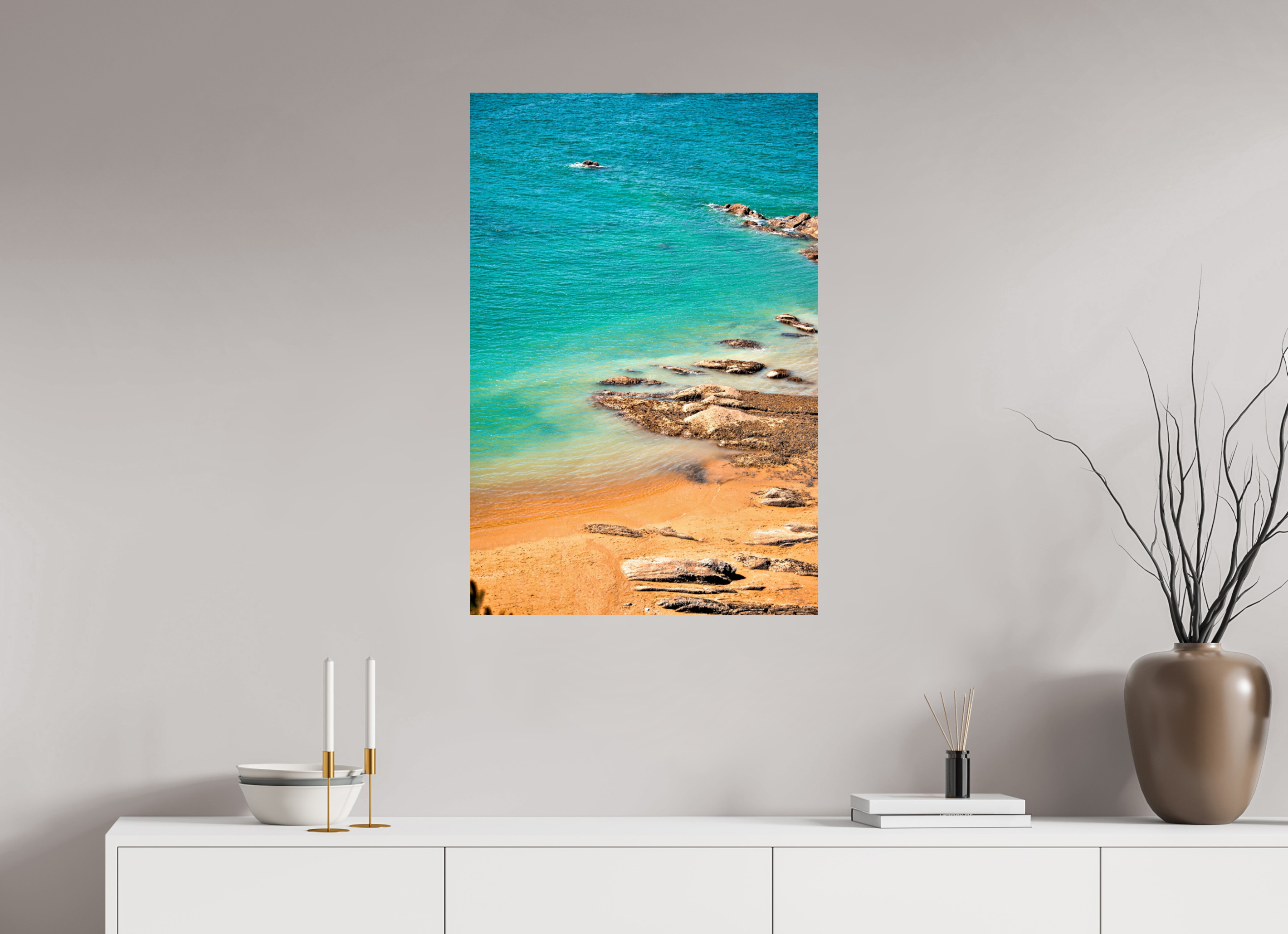 60 x 90 cm, Lustre Print Azure.