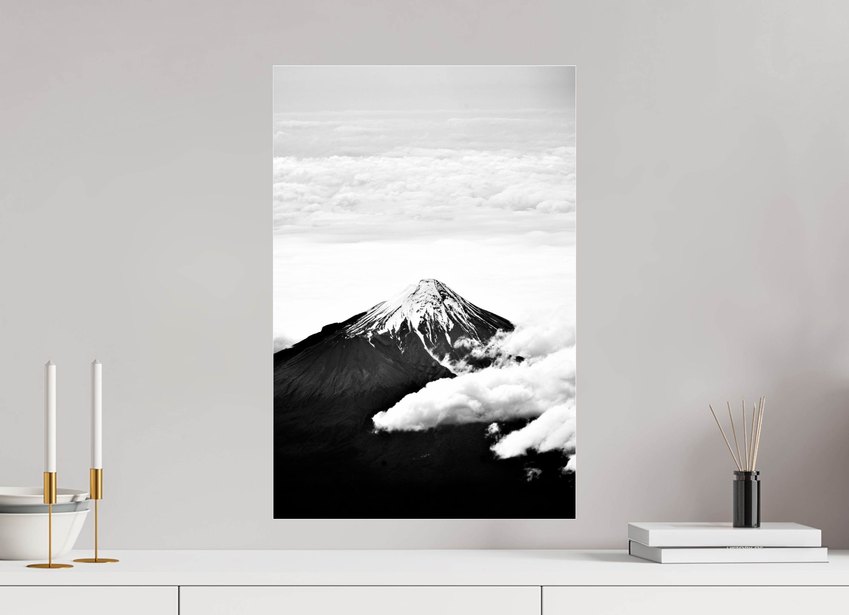 40 x 60 cm, Floating Metal Print Above the Clouds