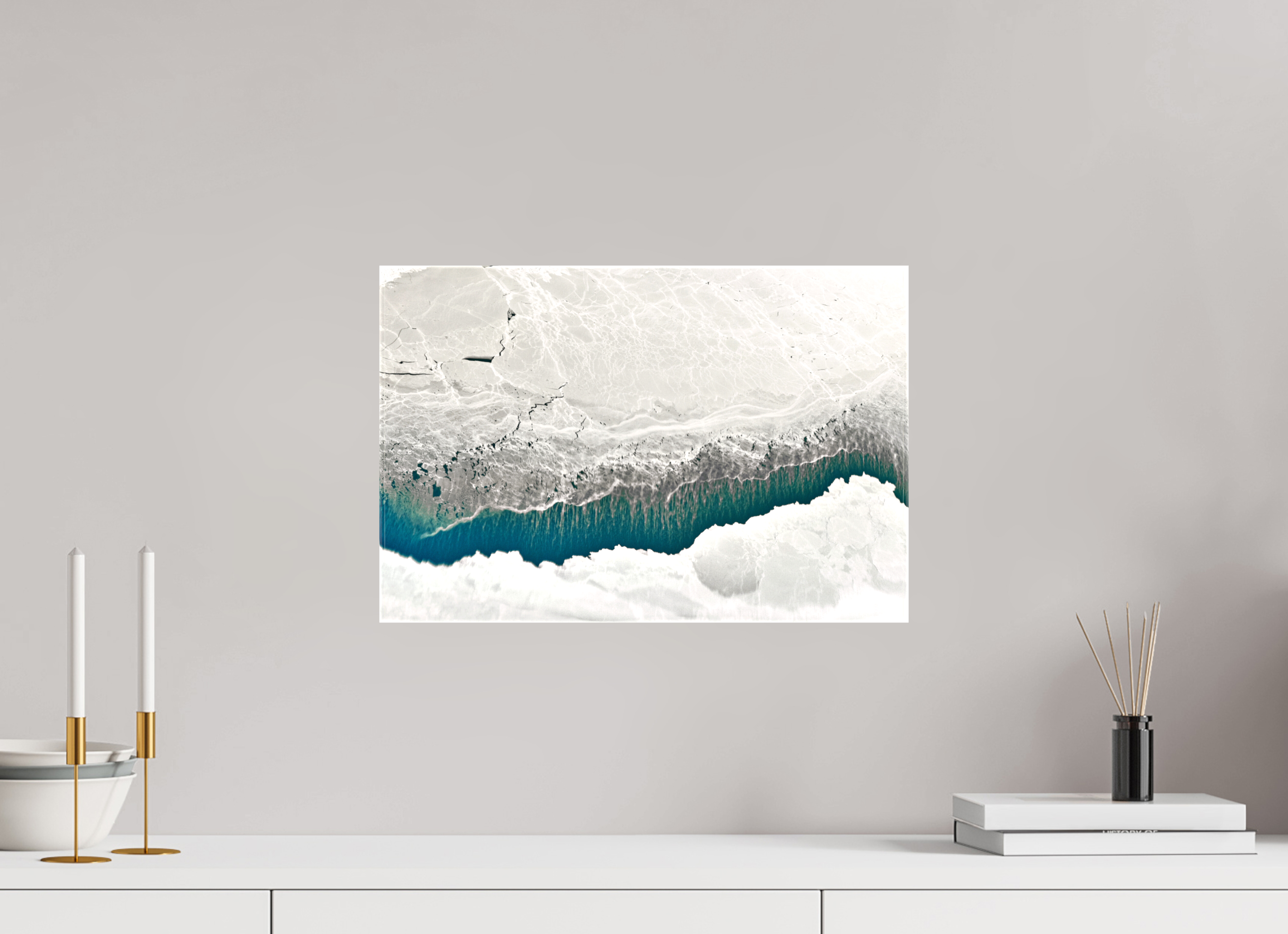 45 x 30 cm, Canvas Print Frozen breath.