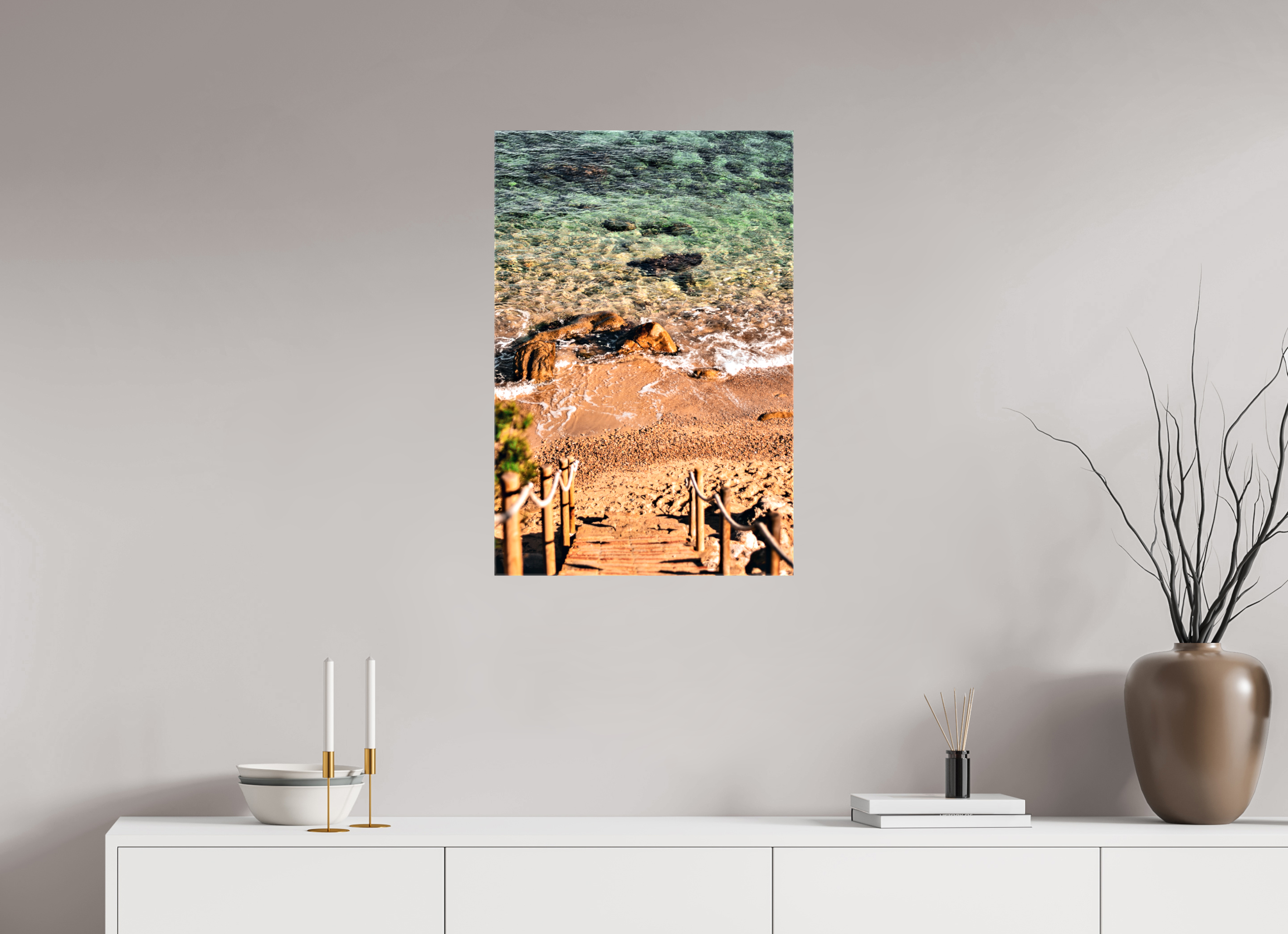 50 x 75 cm, Canvas Print Safe Shore.