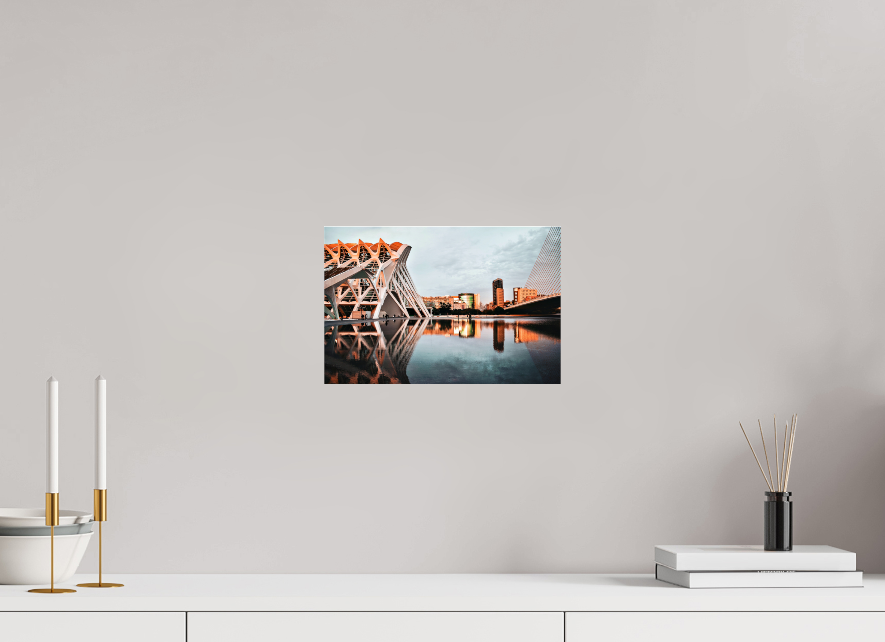 30 x 20 cm, Floating Metal Print Oh mirror.