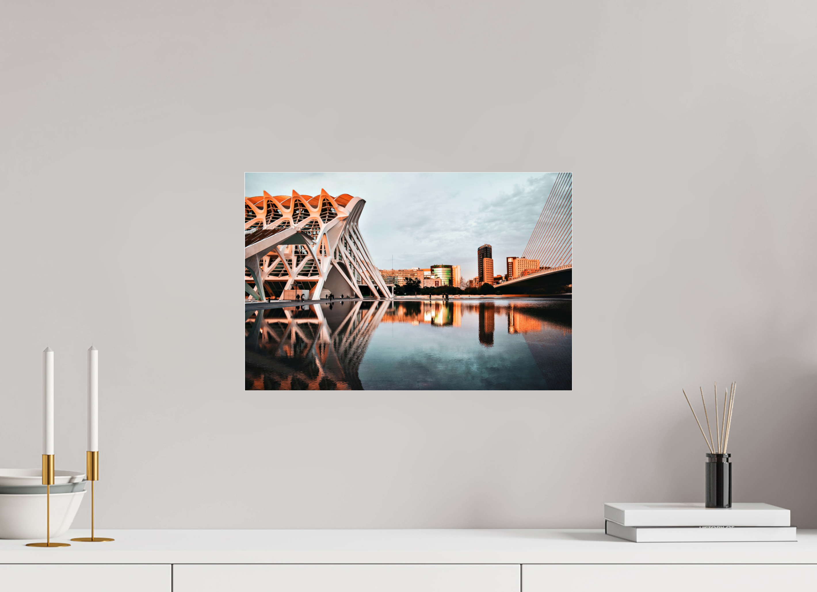 45 x 30 cm, Floating Metal Print Oh mirror.