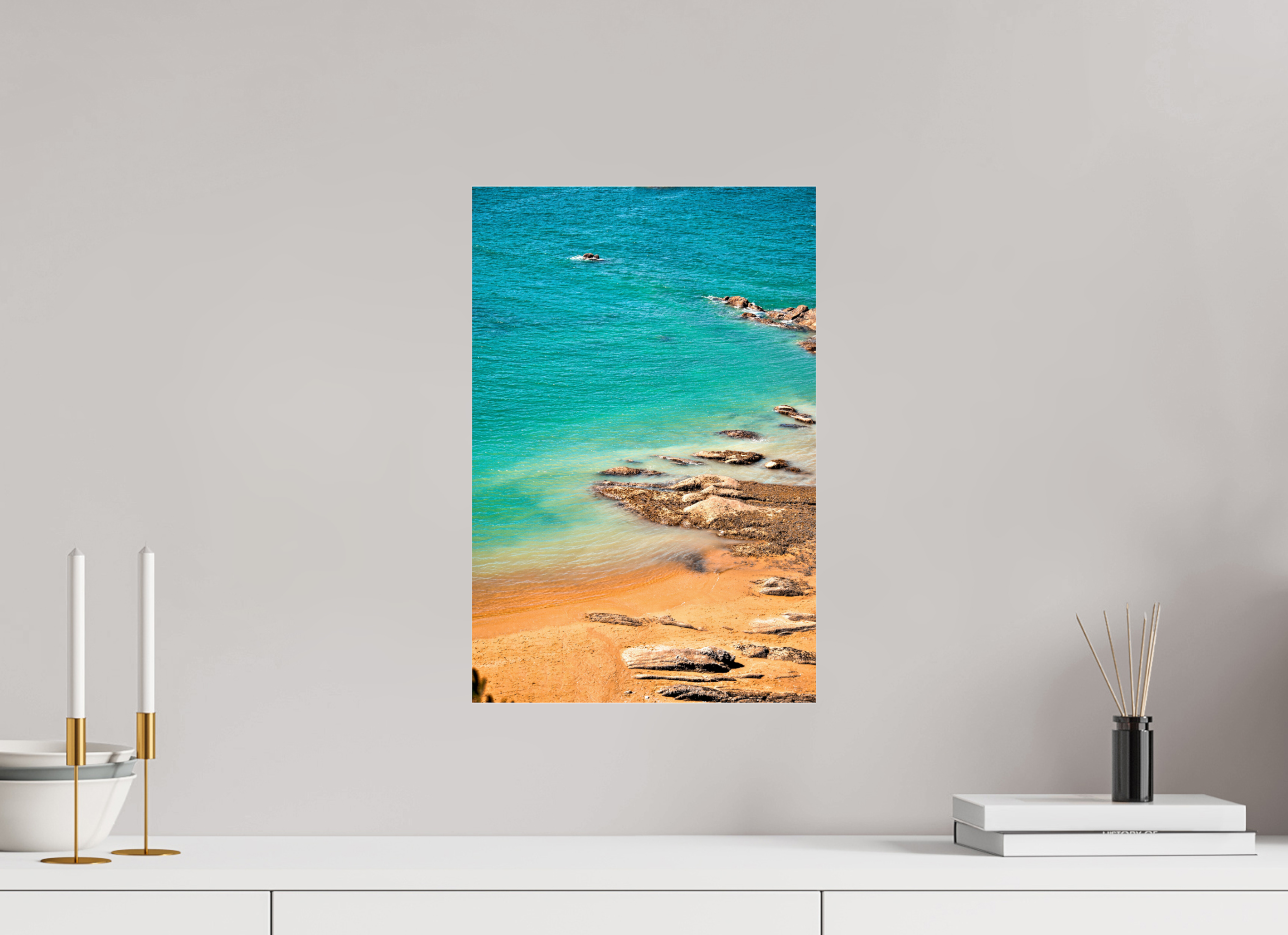 30 x 45 cm, Floating Metal Print Azure.
